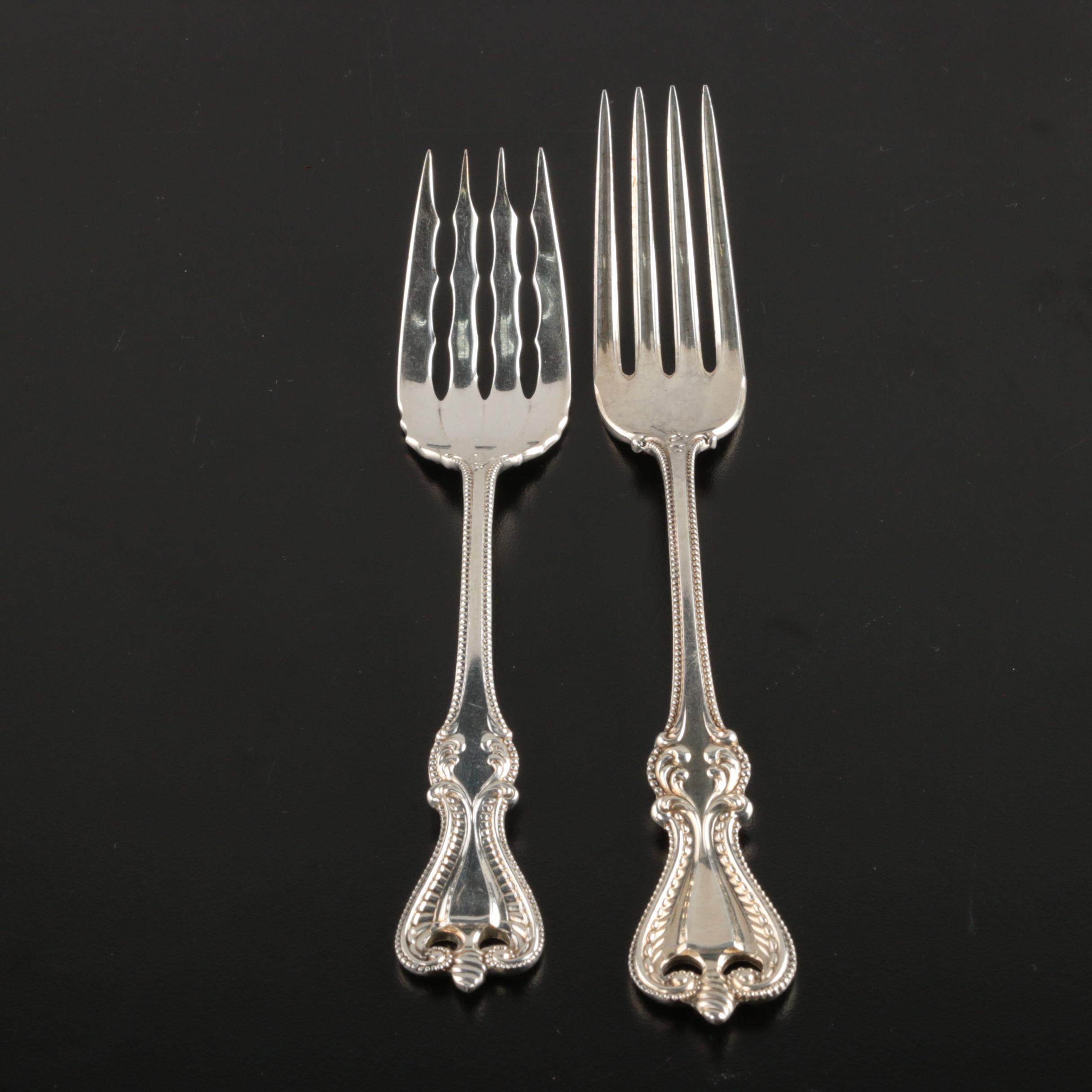 Towle "Old Colonial" Sterling Silver Flatware and Other Flatware in Chest