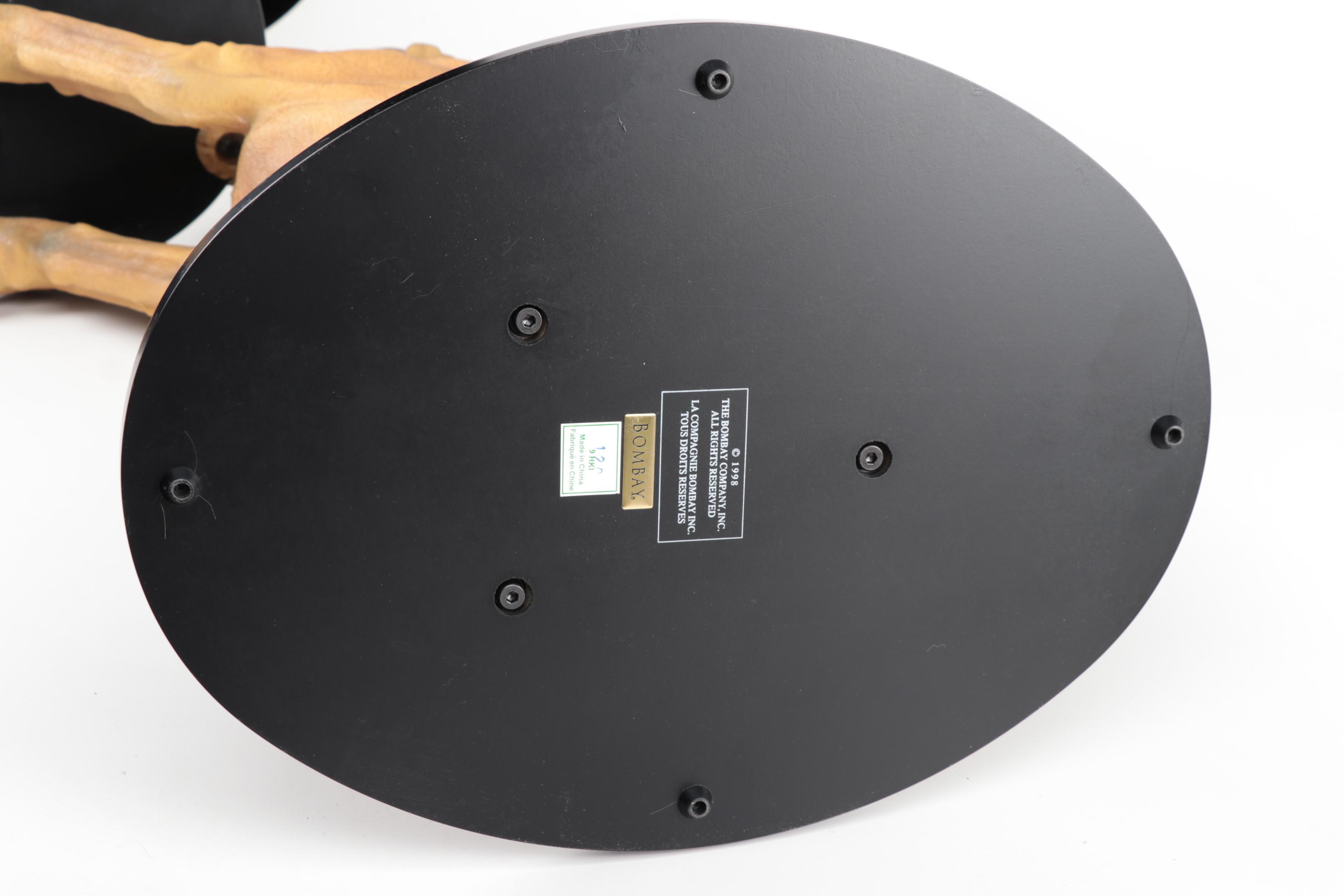 The Bombay Company "Sir Hawthorne" Composite Hound Dog Butler Table, 1998