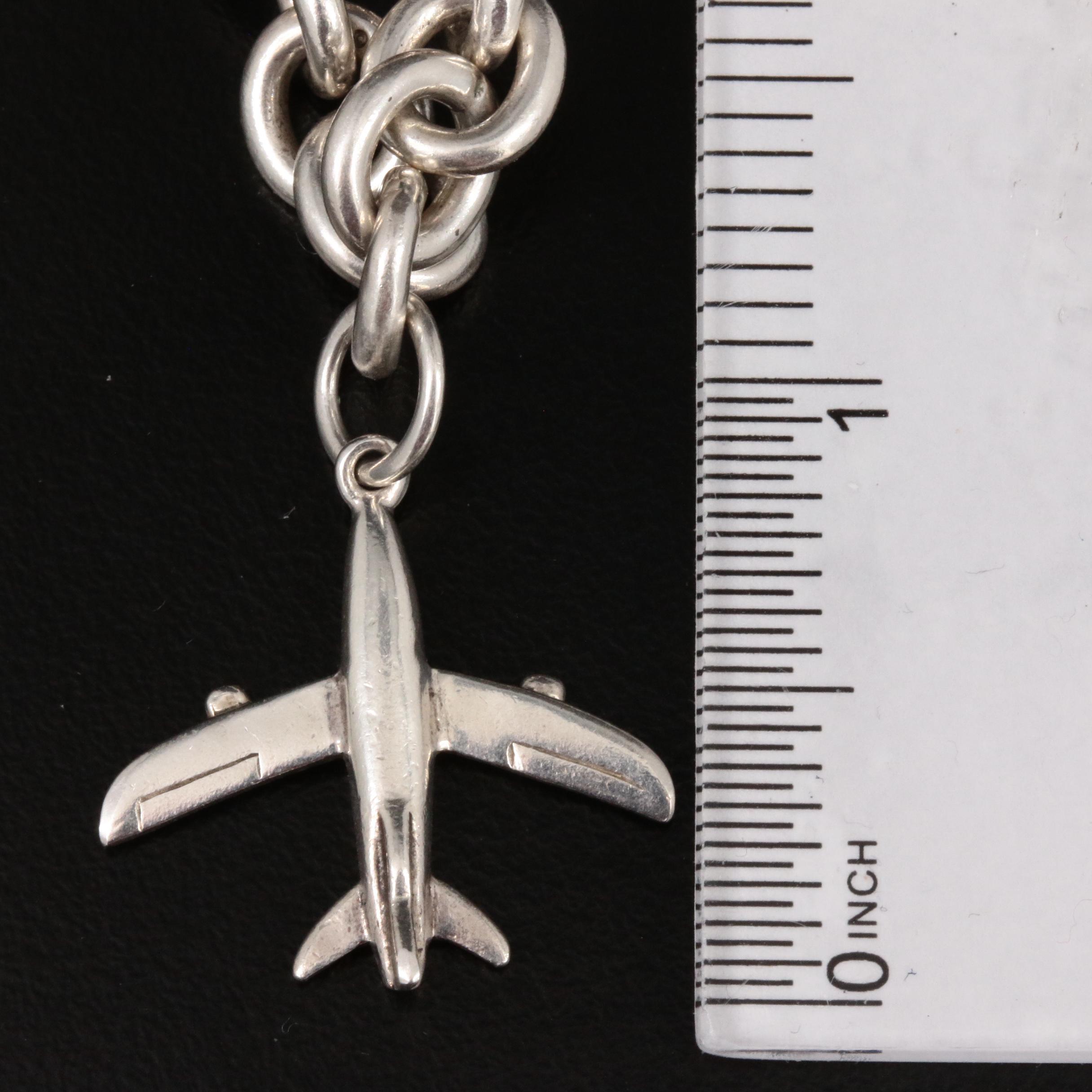Tiffany & Co. Sterling Silver Travel Themed Charm Bracelet