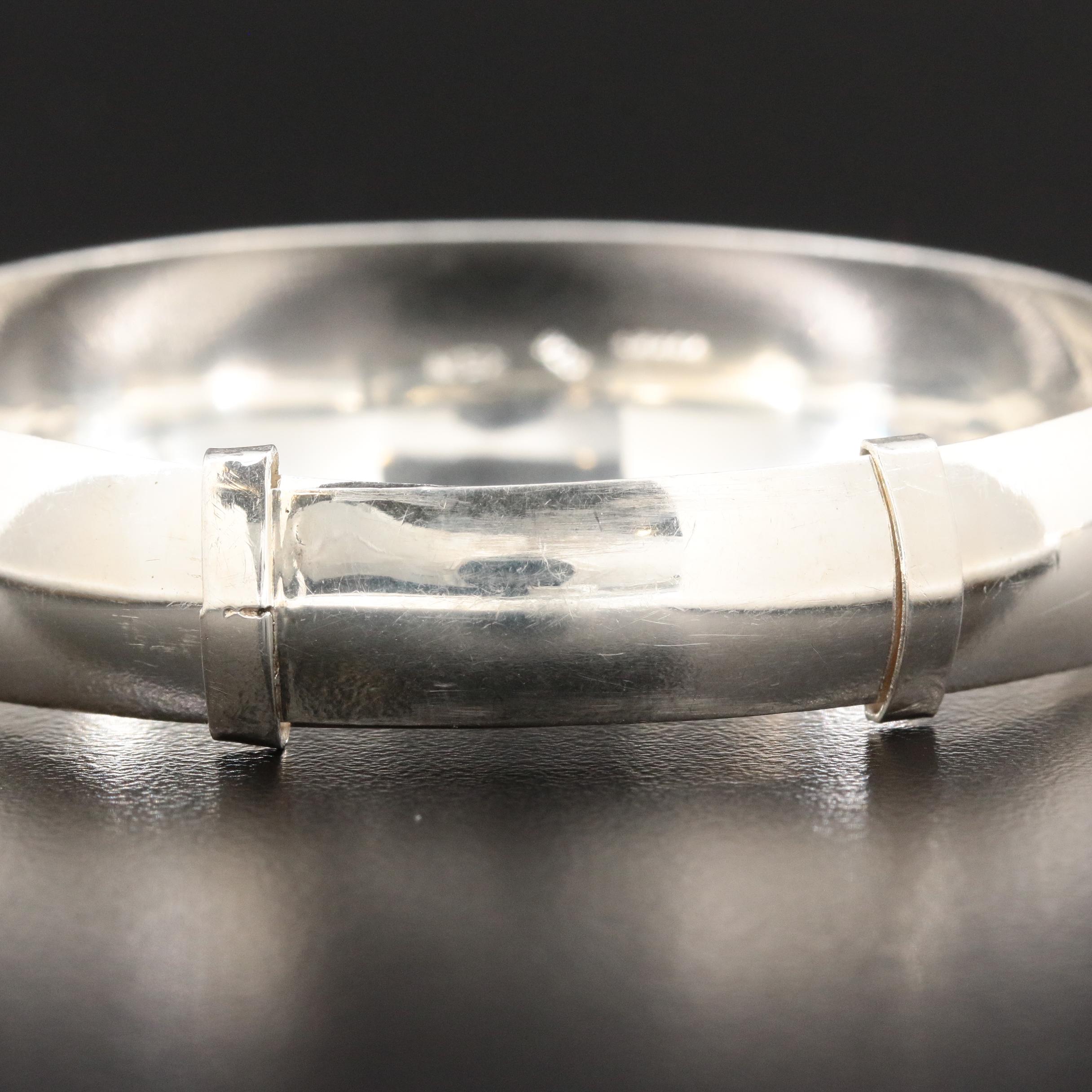 Sterling Silver Omega Chain and Bangle Bracelets