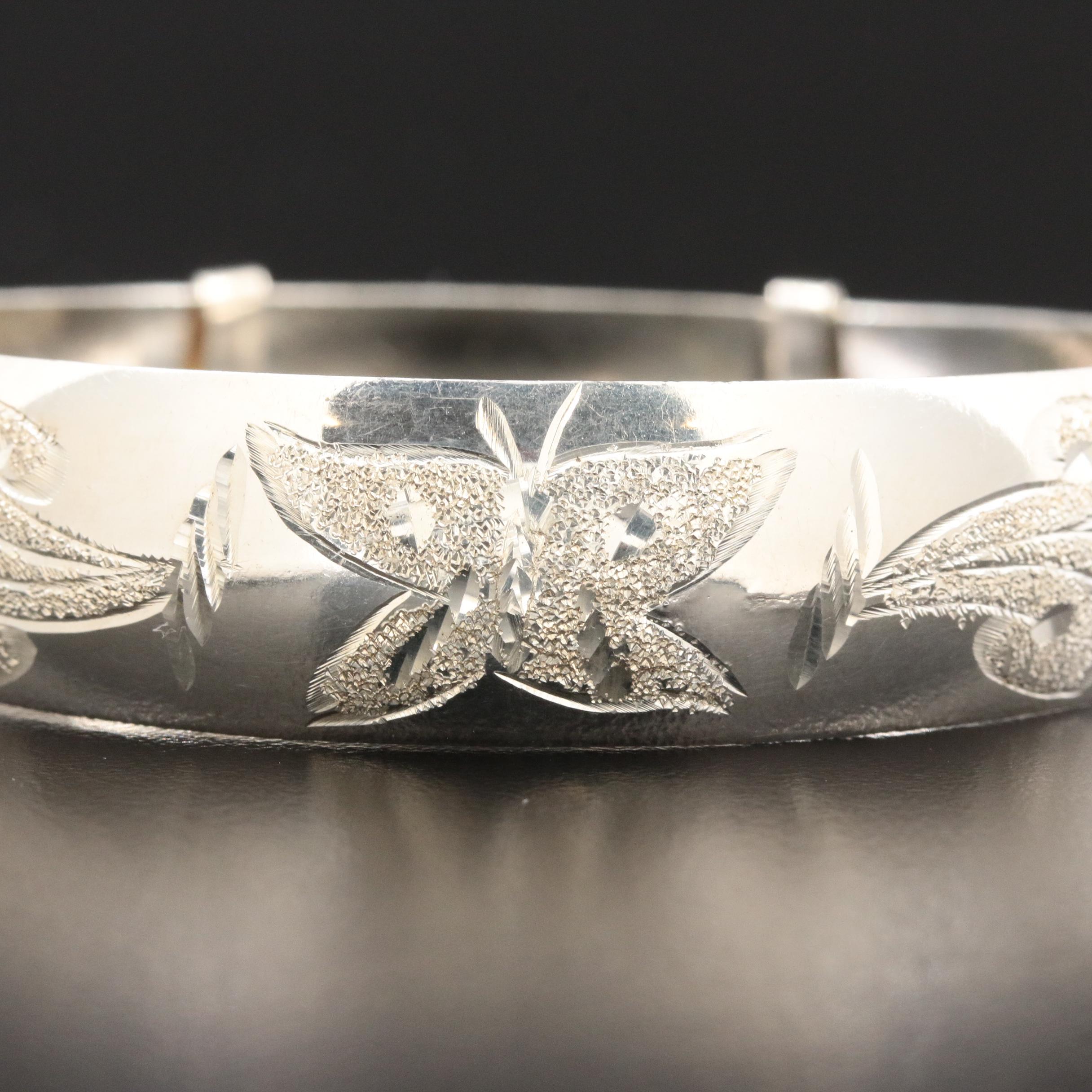 Sterling Silver Omega Chain and Bangle Bracelets