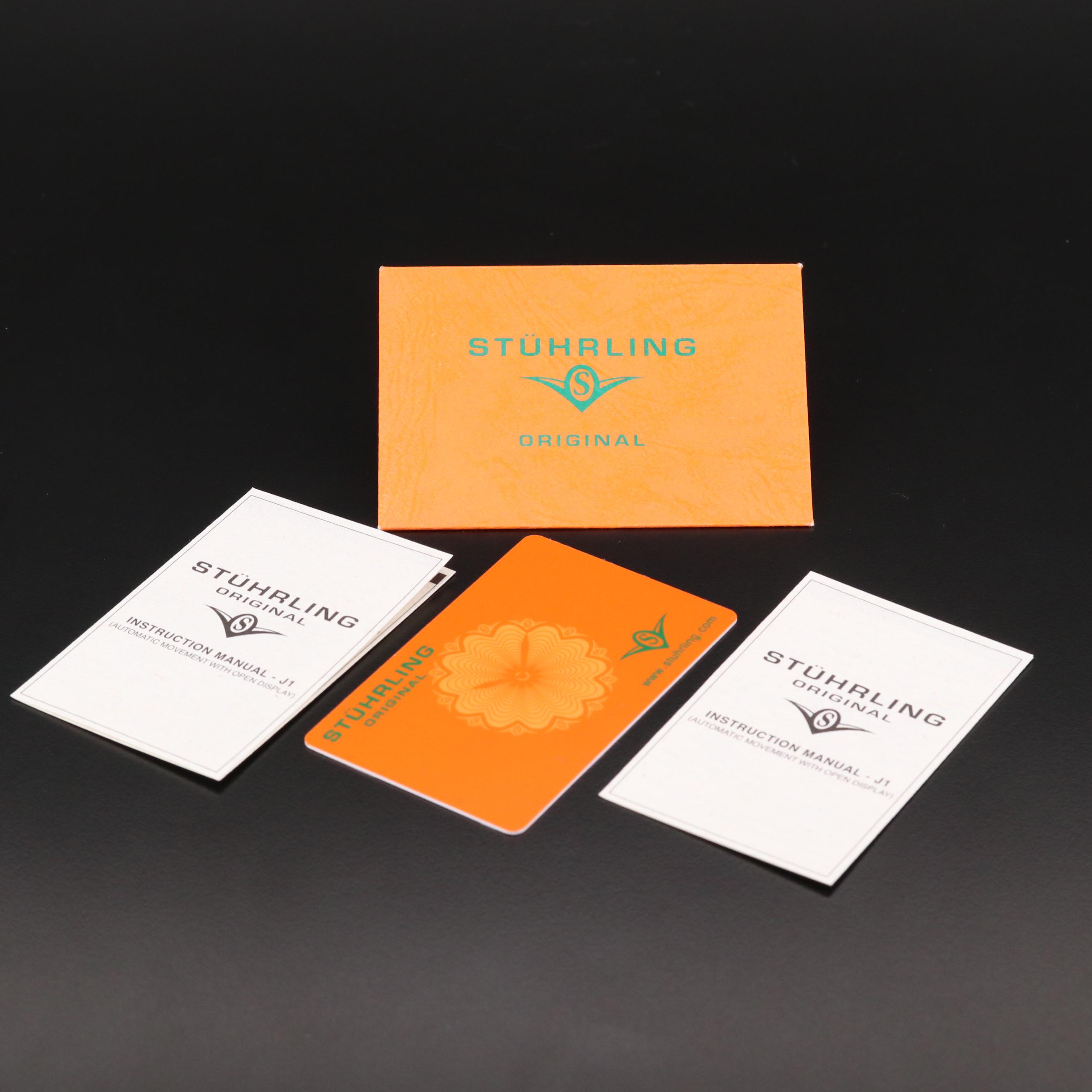 Stührling Adamas Automatic Regulator Rose Gold Tone Watch