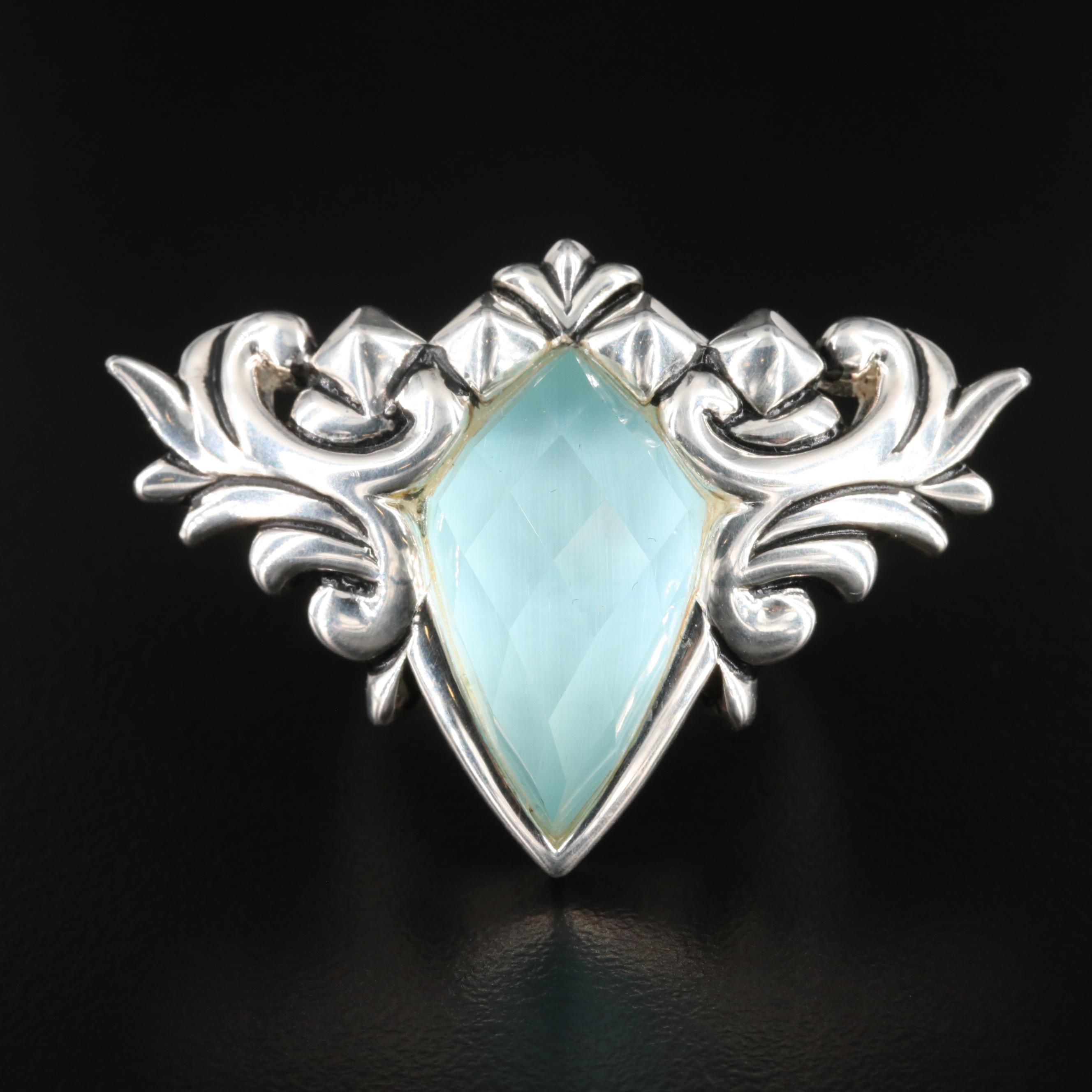 Stephen Webster "Superstud Baroque" Quartz/Mother of Pearl Doublet Sterling Ring