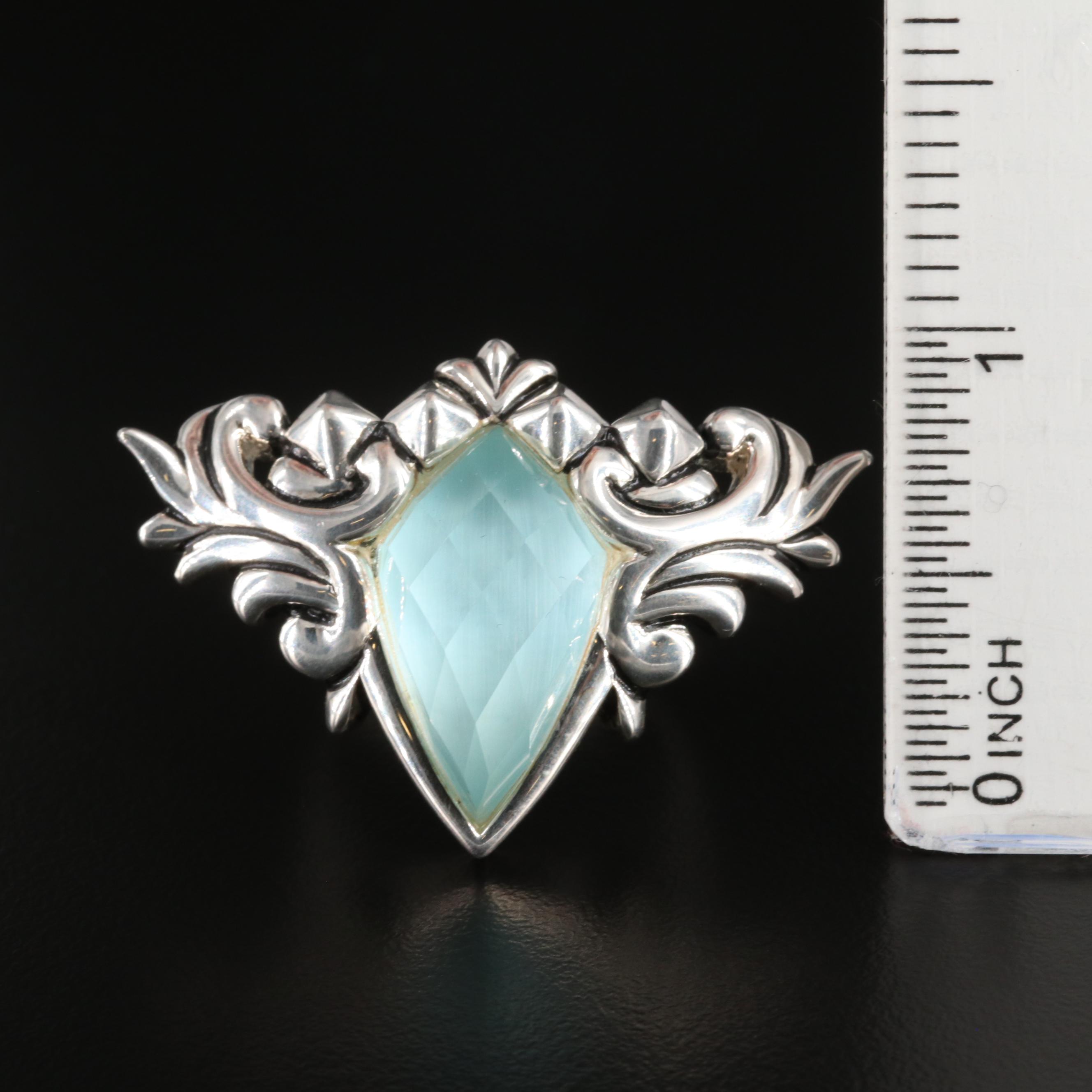 Stephen Webster "Superstud Baroque" Quartz/Mother of Pearl Doublet Sterling Ring