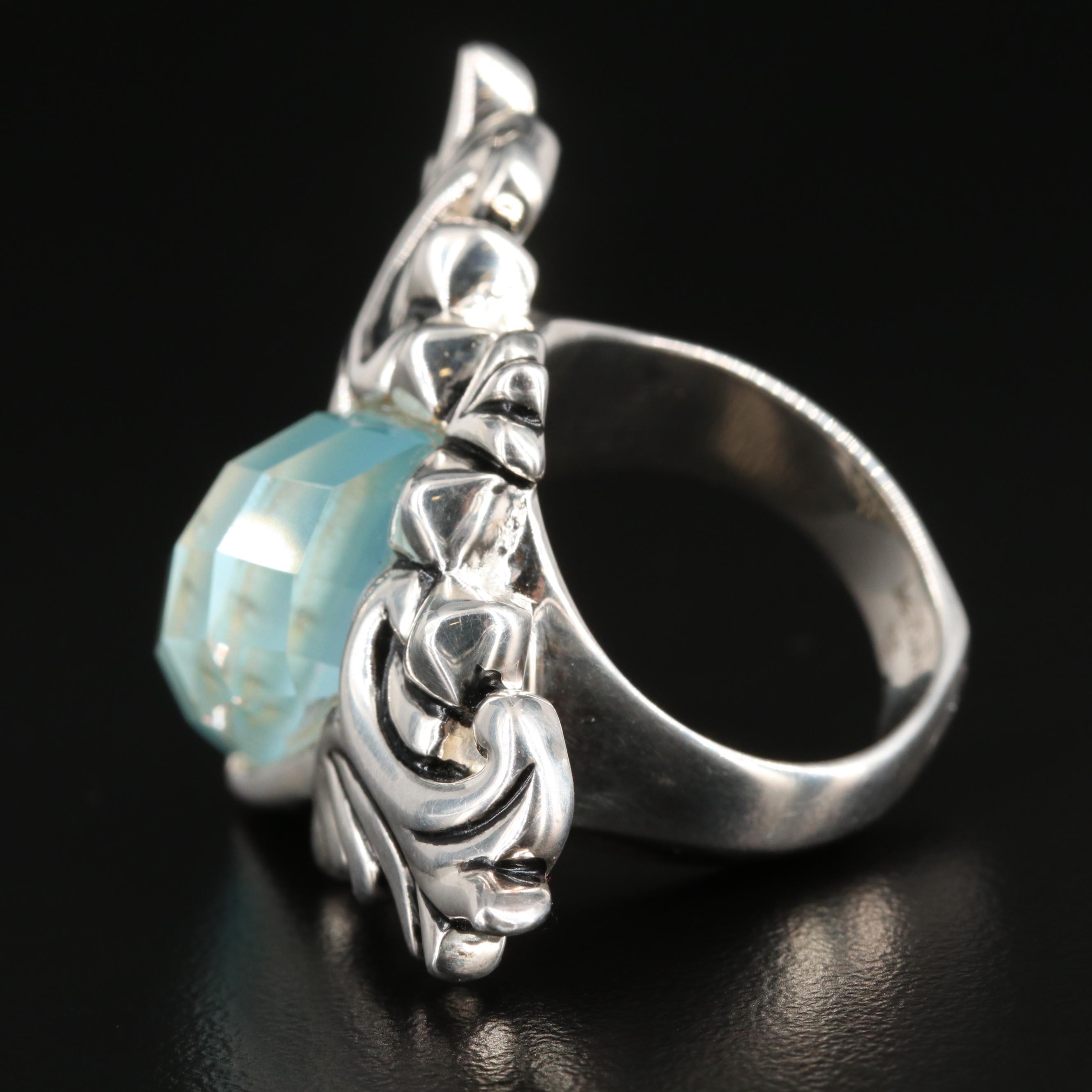 Stephen Webster "Superstud Baroque" Quartz/Mother of Pearl Doublet Sterling Ring