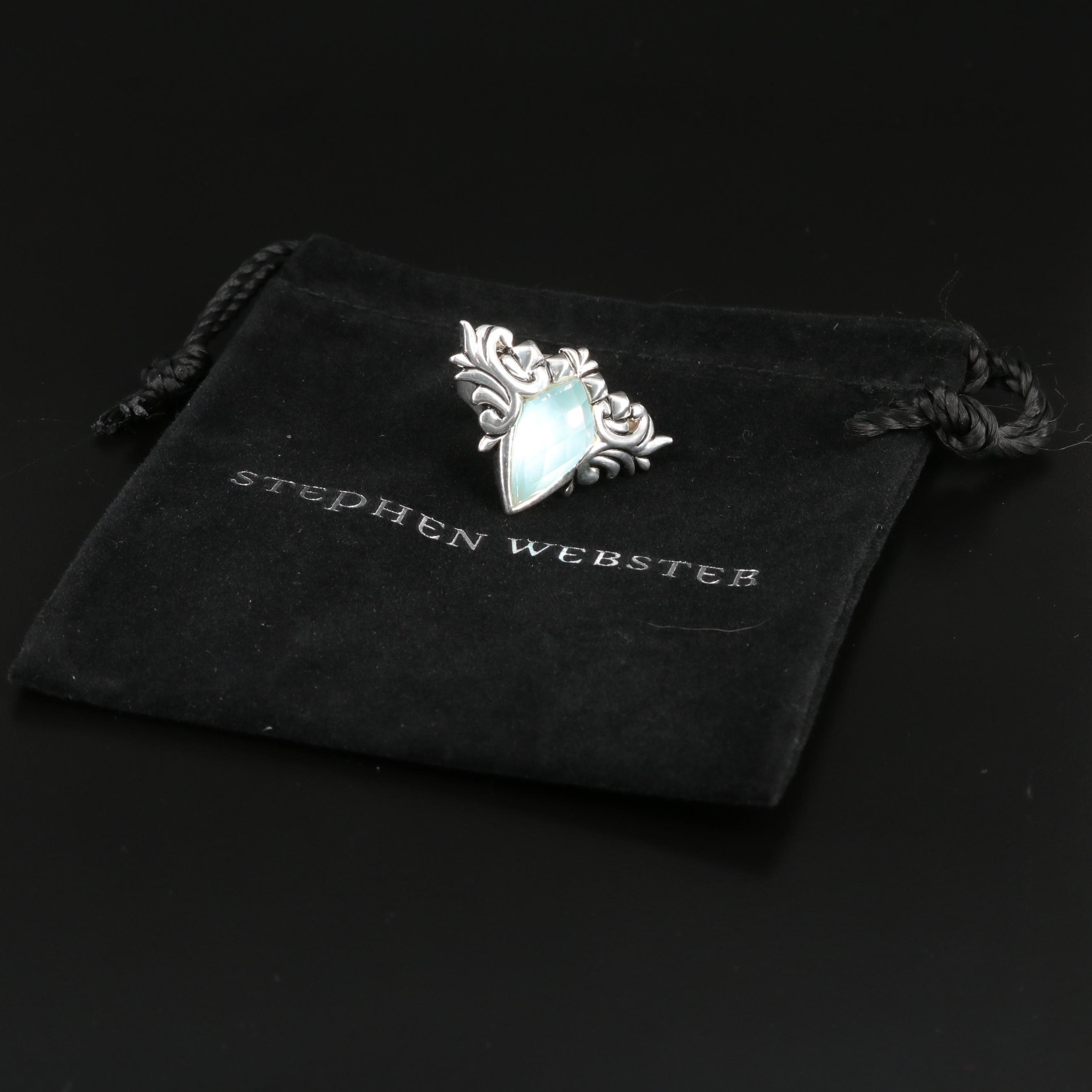 Stephen Webster "Superstud Baroque" Quartz/Mother of Pearl Doublet Sterling Ring