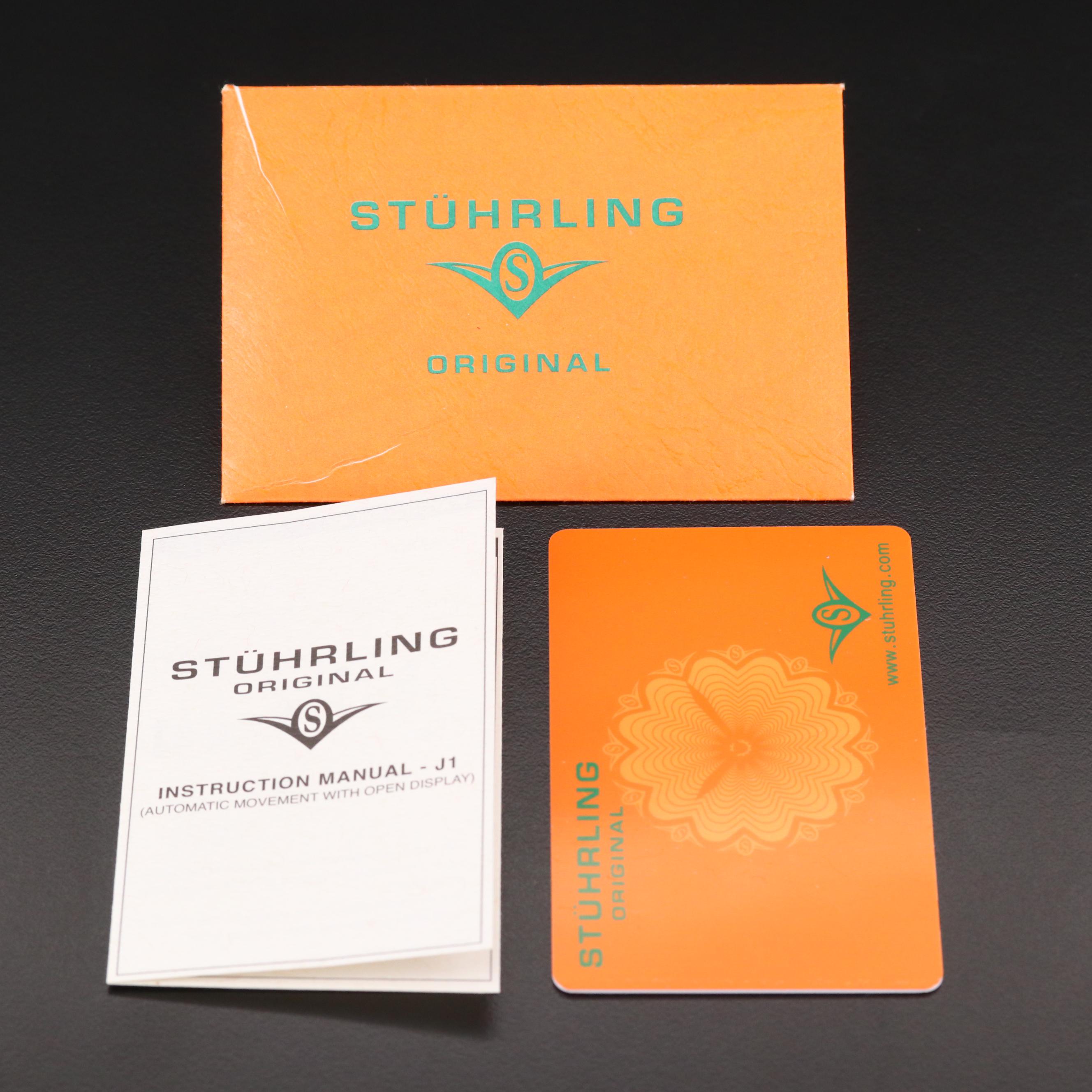 Stuhrling Adamas Automatic Regulator Rose Gold Tone Watch