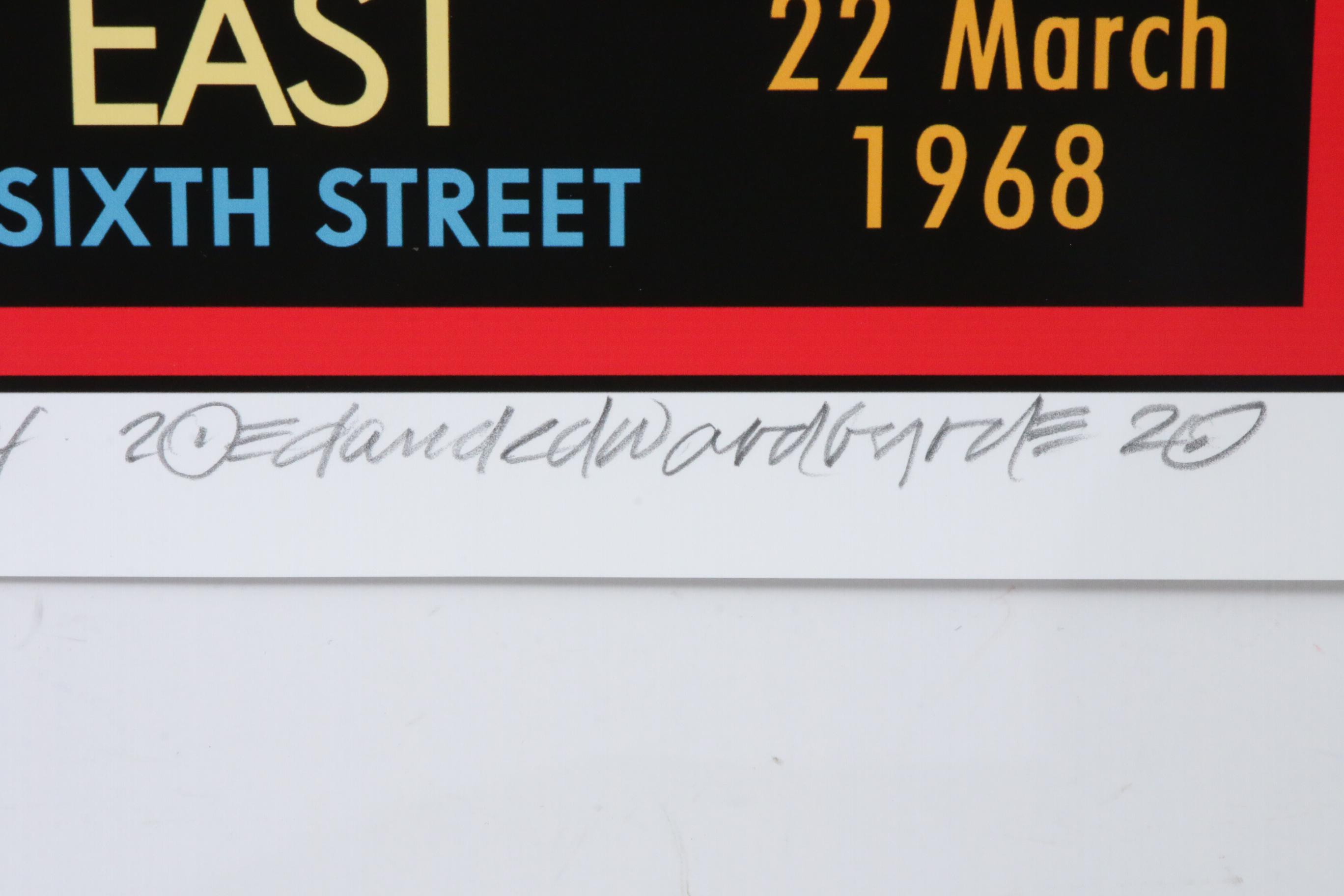 David Edward Byrd Giclée "The Doors-Debut-Fillmore East-1968"