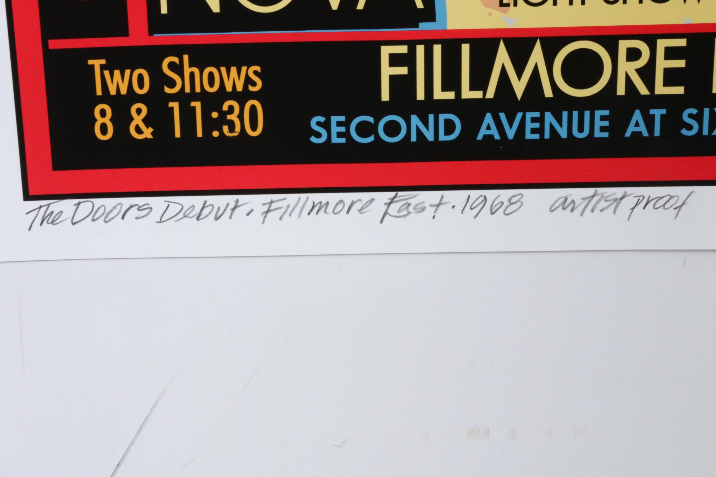 David Edward Byrd Giclée "The Doors-Debut-Fillmore East-1968"