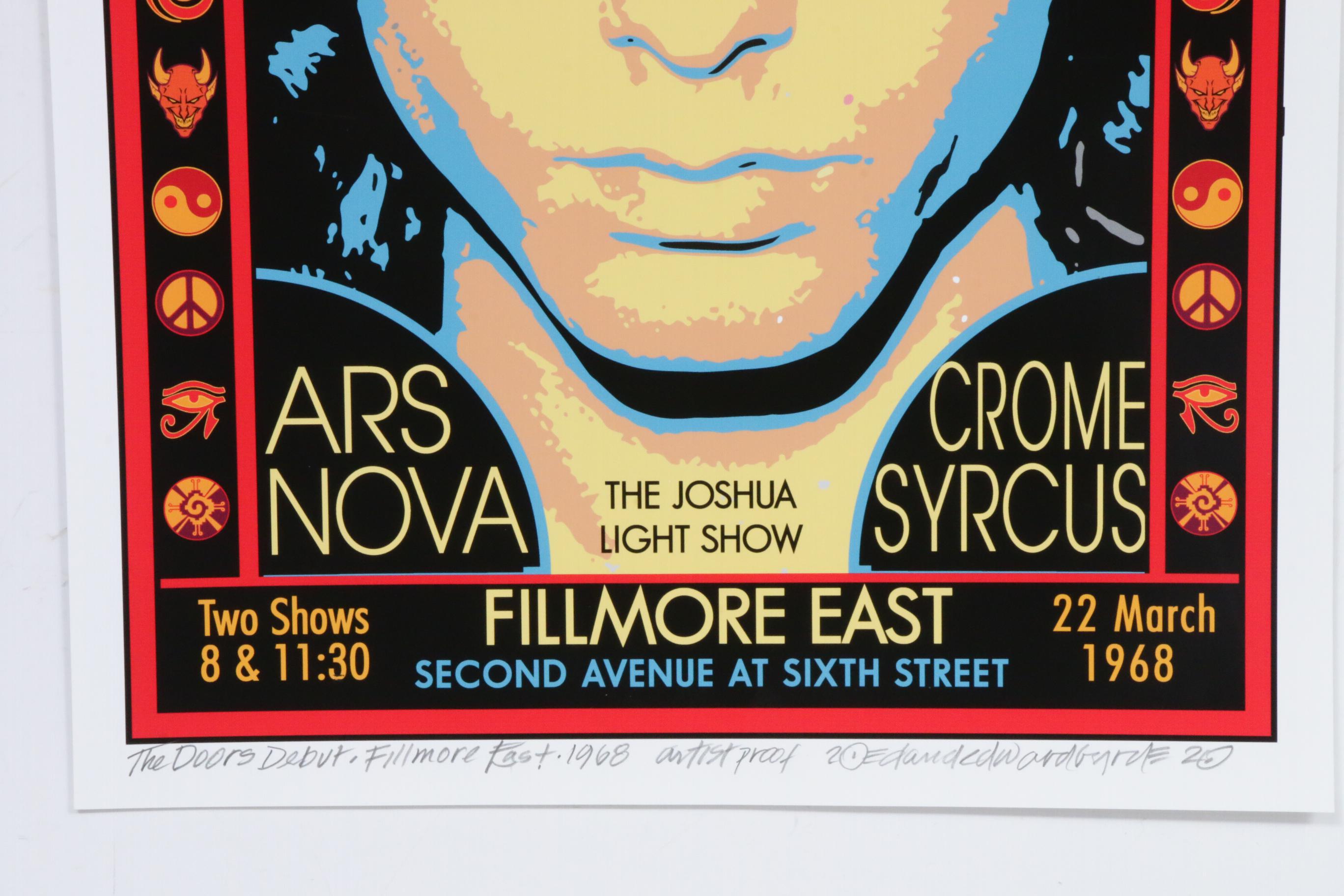 David Edward Byrd Giclée "The Doors-Debut-Fillmore East-1968"