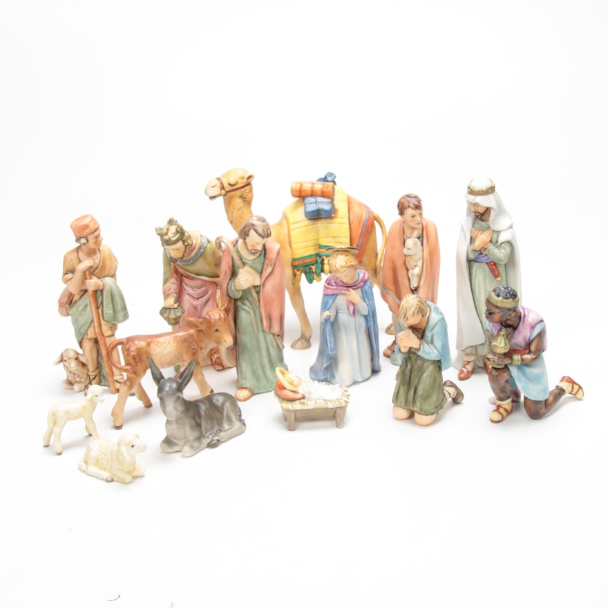 Goebel Porcelain Nativity Scene Figurines