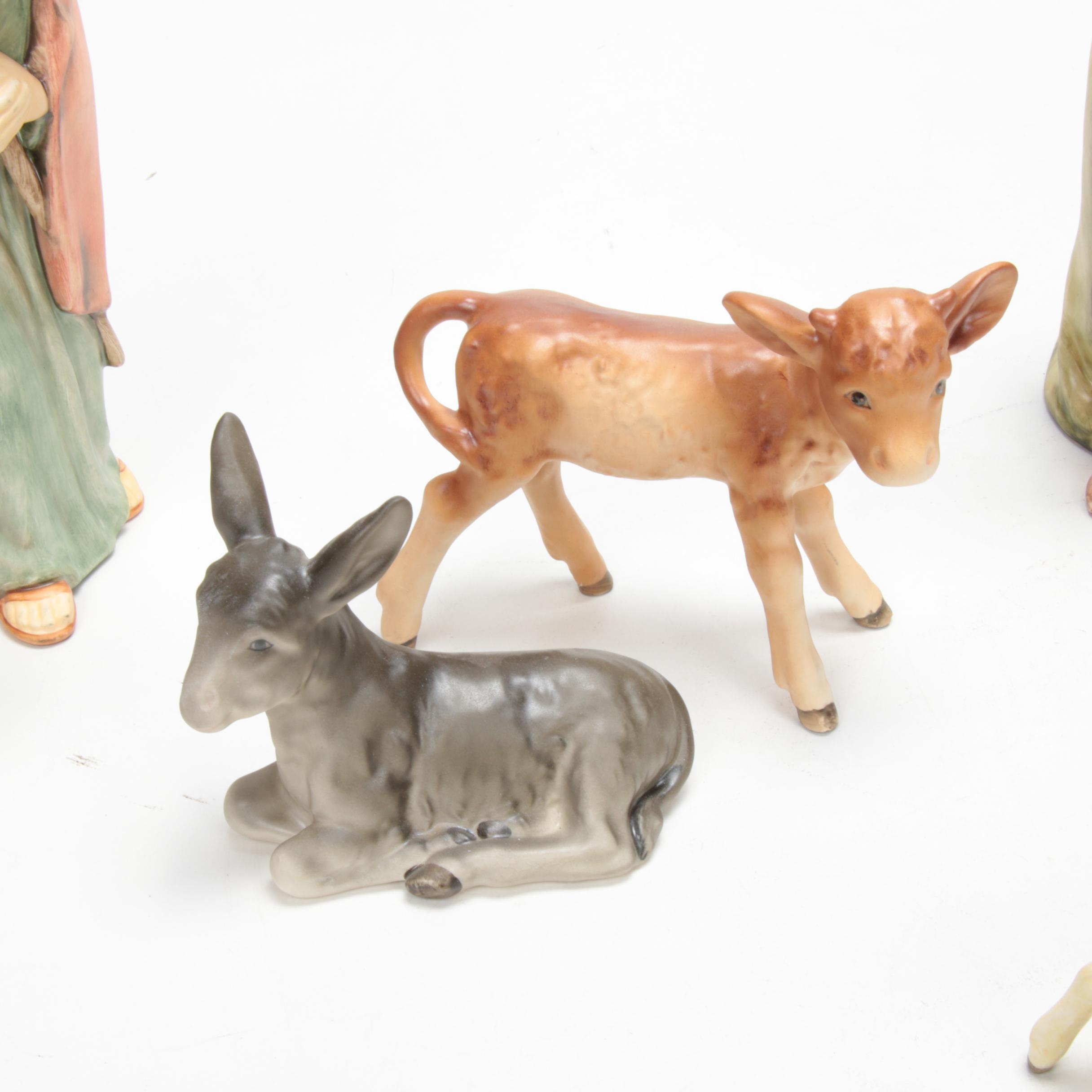Goebel Porcelain Nativity Scene Figurines