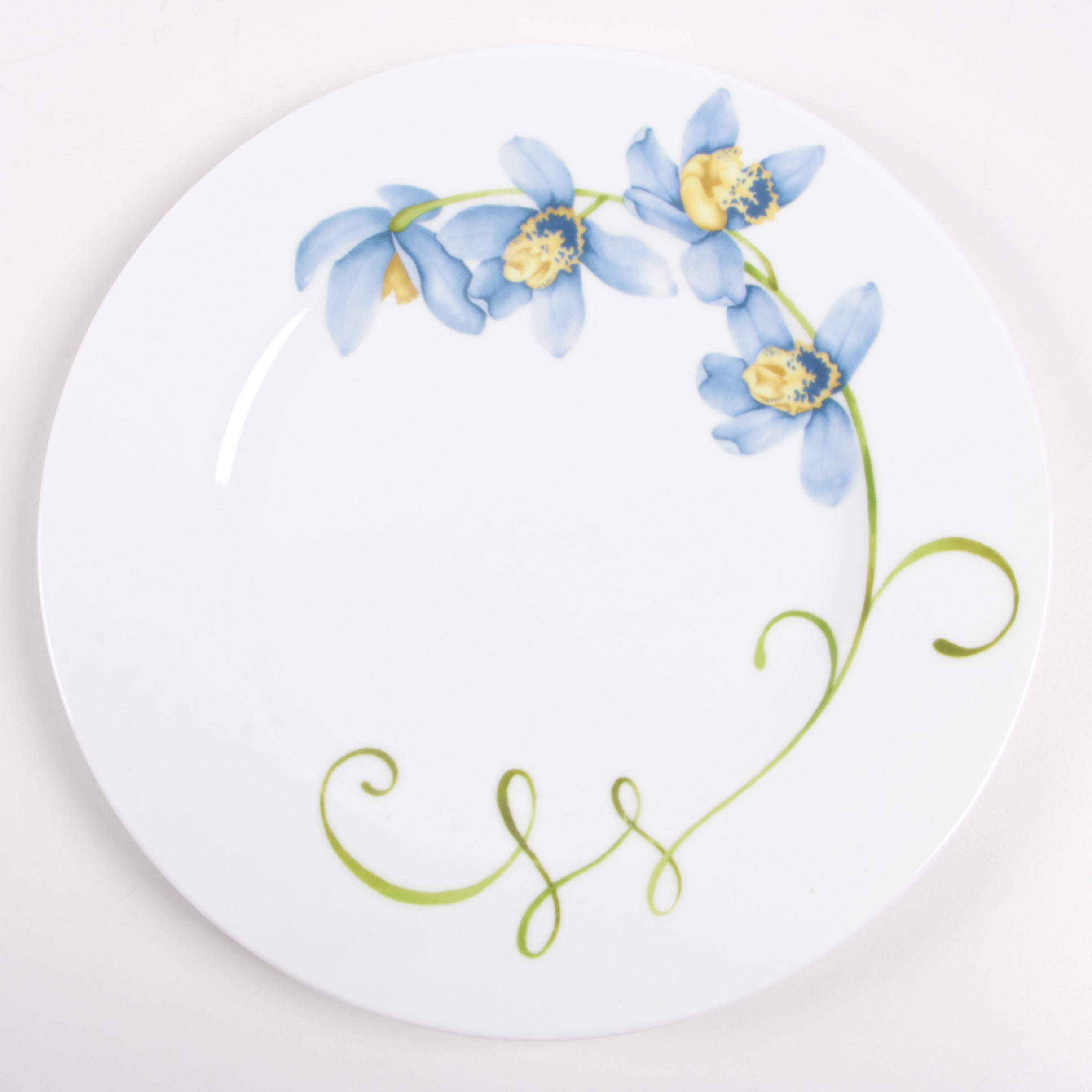 Westbury Court "Lyrical Blooms" Porcelain Dinnerware, Late 20th Century