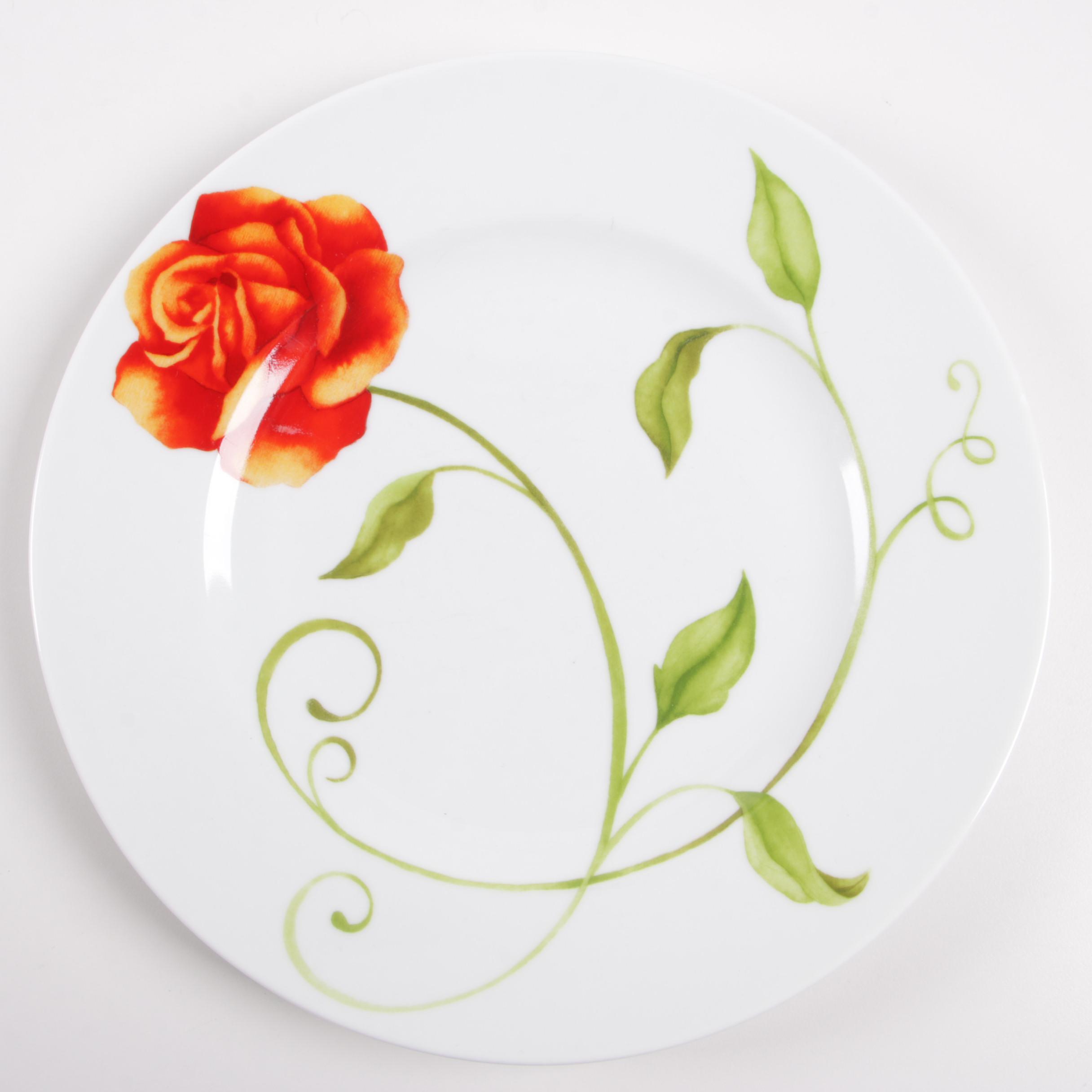 Westbury Court "Lyrical Blooms" Porcelain Dinnerware, Late 20th Century