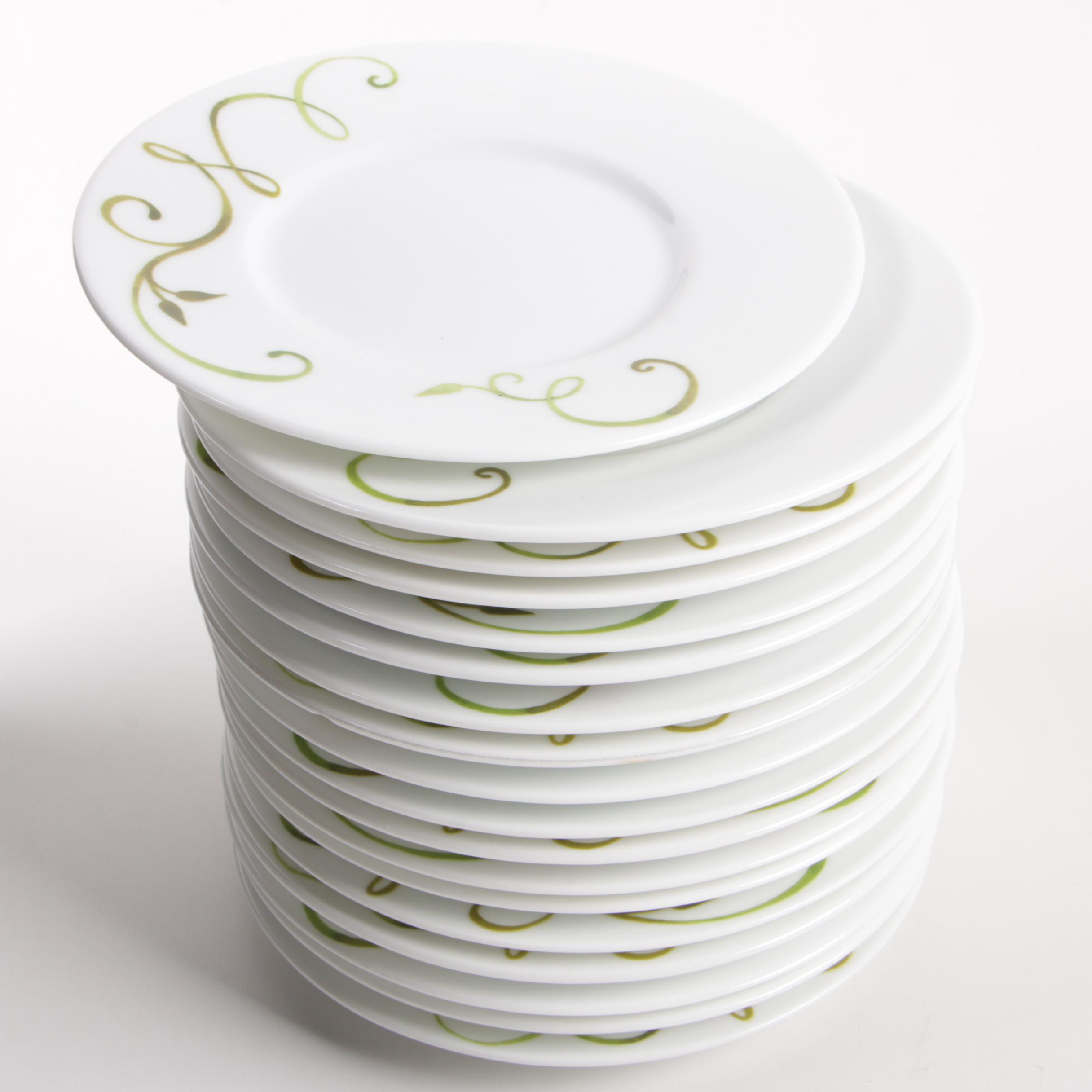 Westbury Court "Lyrical Blooms" Porcelain Dinnerware, Late 20th Century