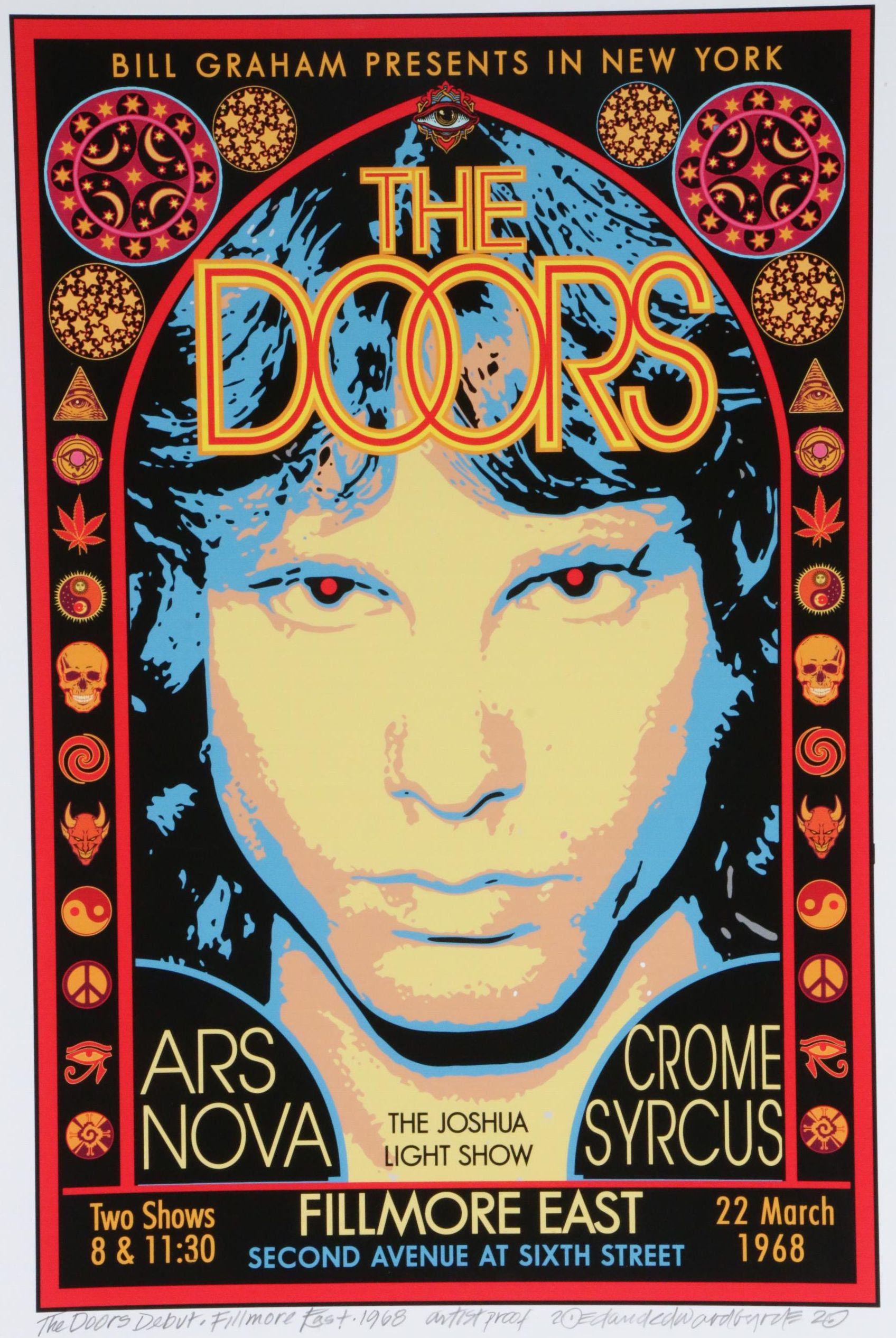 David Edward Byrd Giclée "The Doors-Debut-Fillmore East-1968"