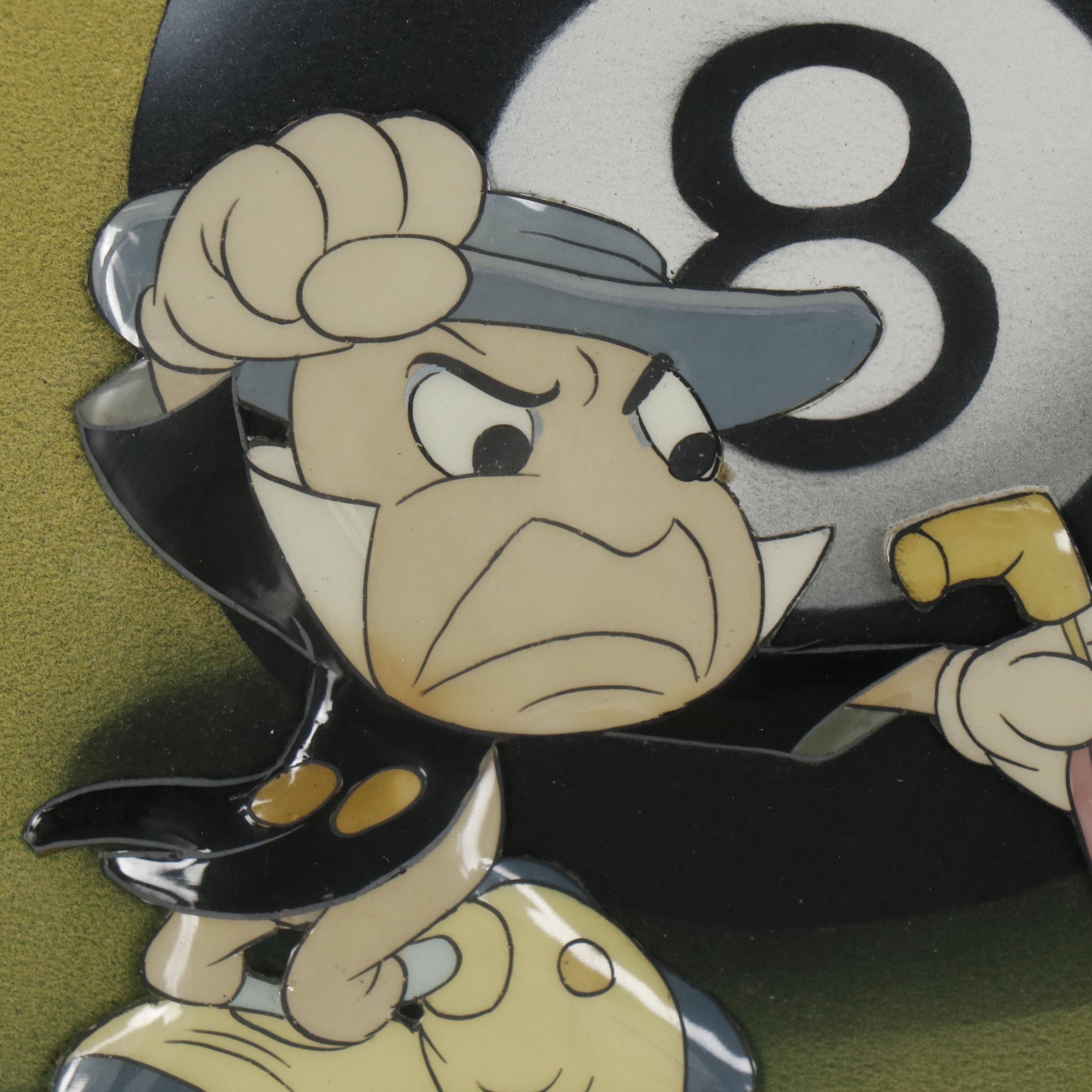 Disney "Pinocchio" Courvoisier Production Cel Setup "I'll Teach You"