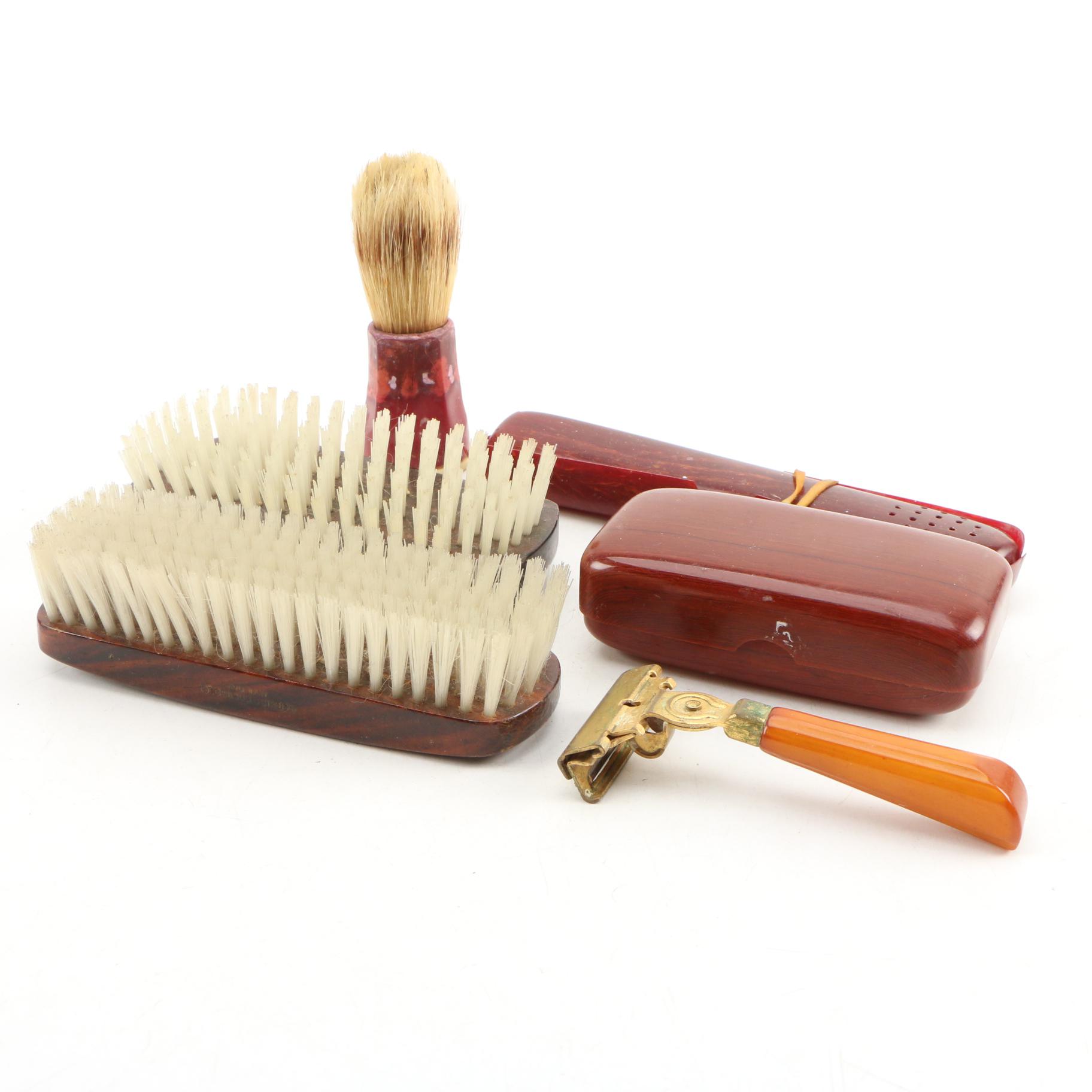 Gentlemen's Leather Travel Kit with Accessories