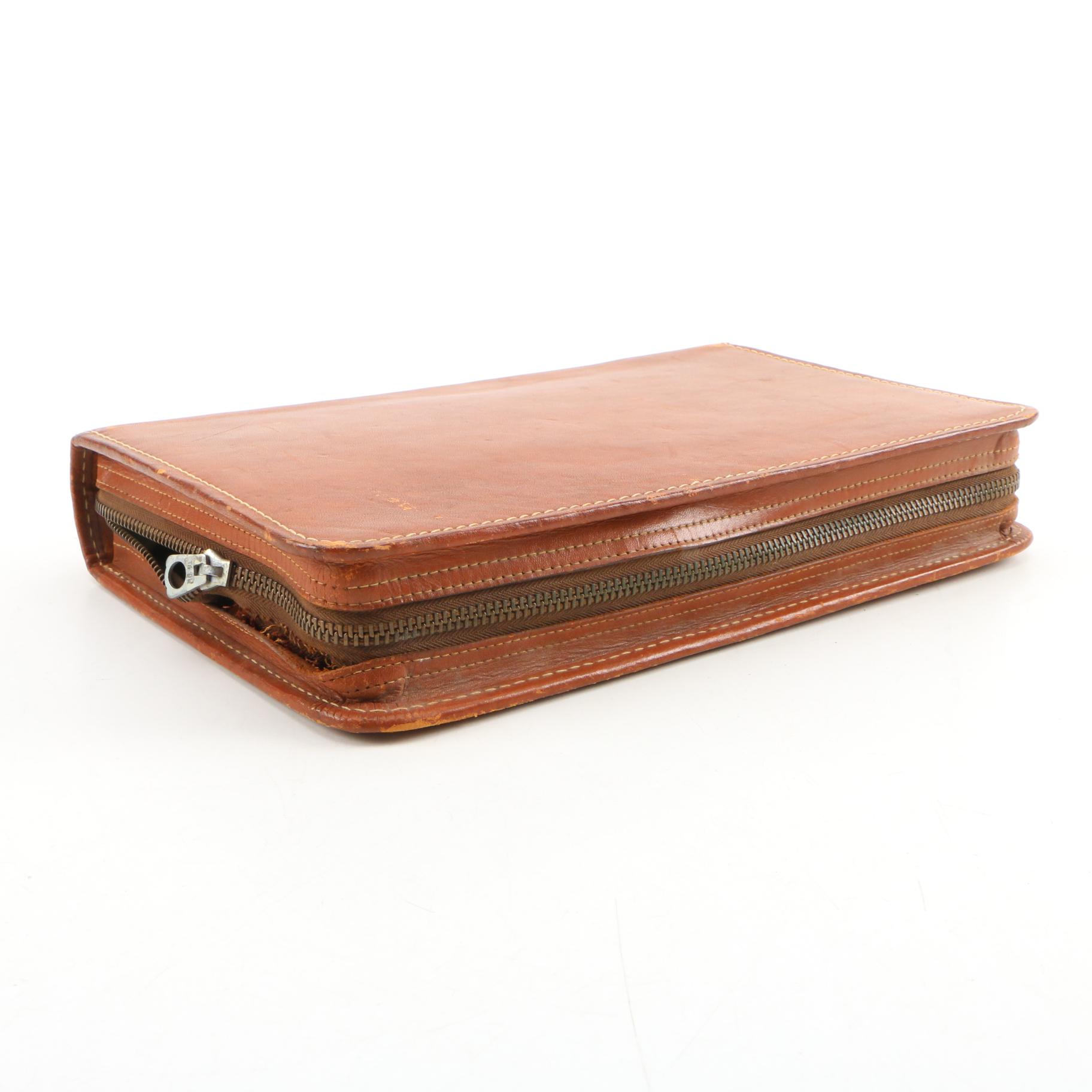 Gentlemen's Leather Travel Kit with Accessories