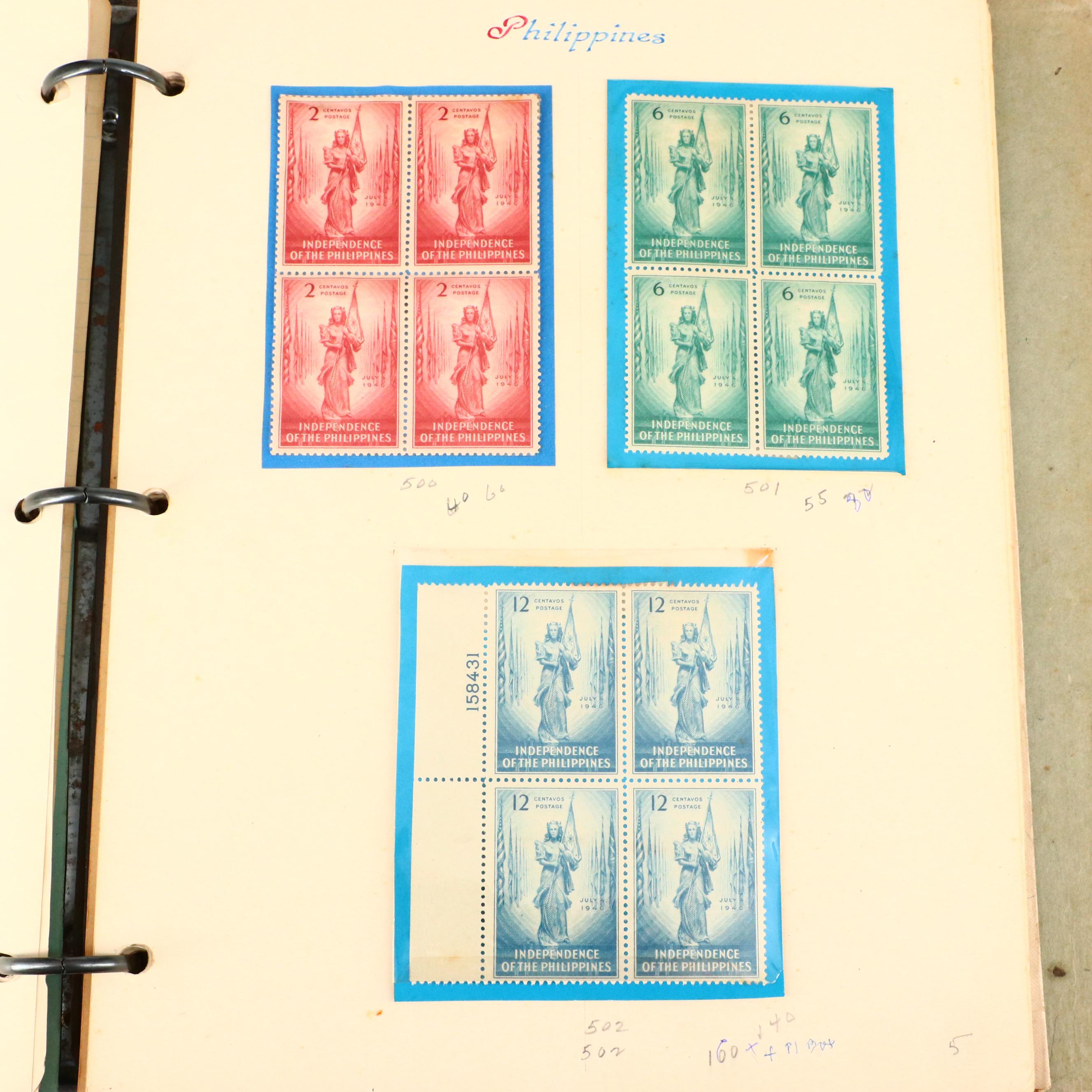 Album of Antique to Vintage Postage Stamps From the Philippines