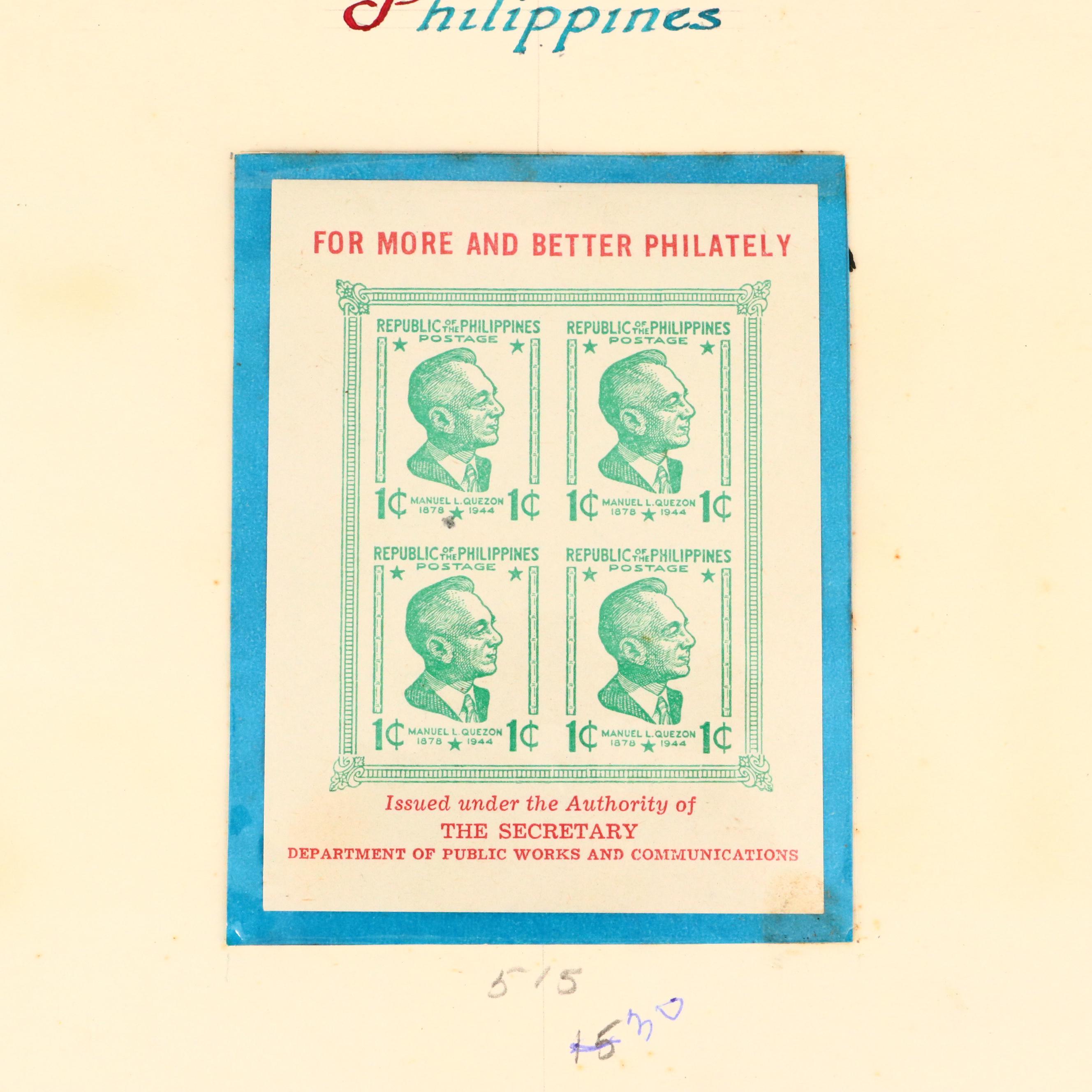 Album of Antique to Vintage Postage Stamps From the Philippines