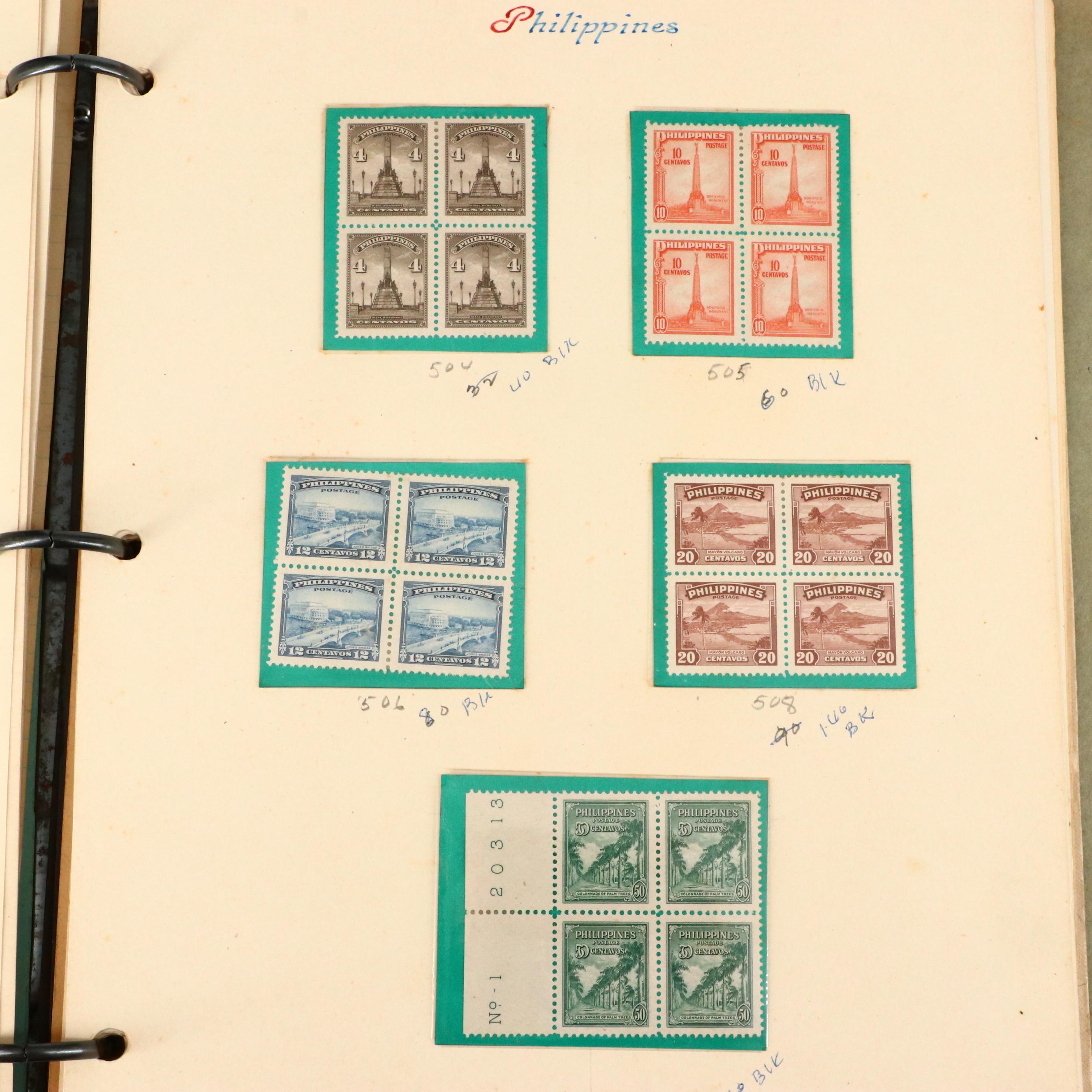 Album of Antique to Vintage Postage Stamps From the Philippines