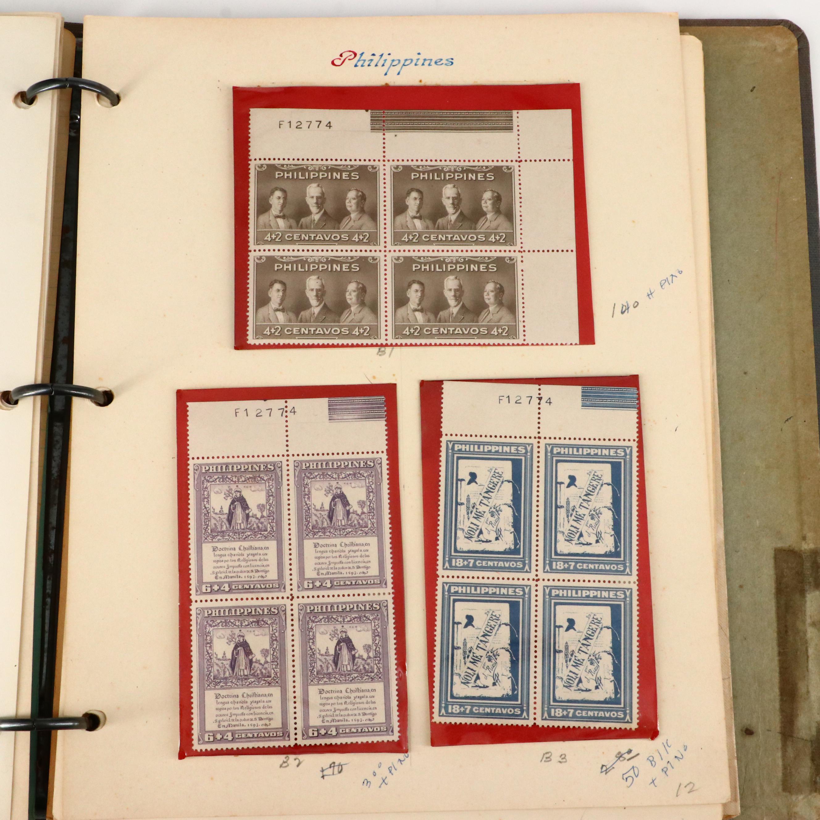 Album of Antique to Vintage Postage Stamps From the Philippines