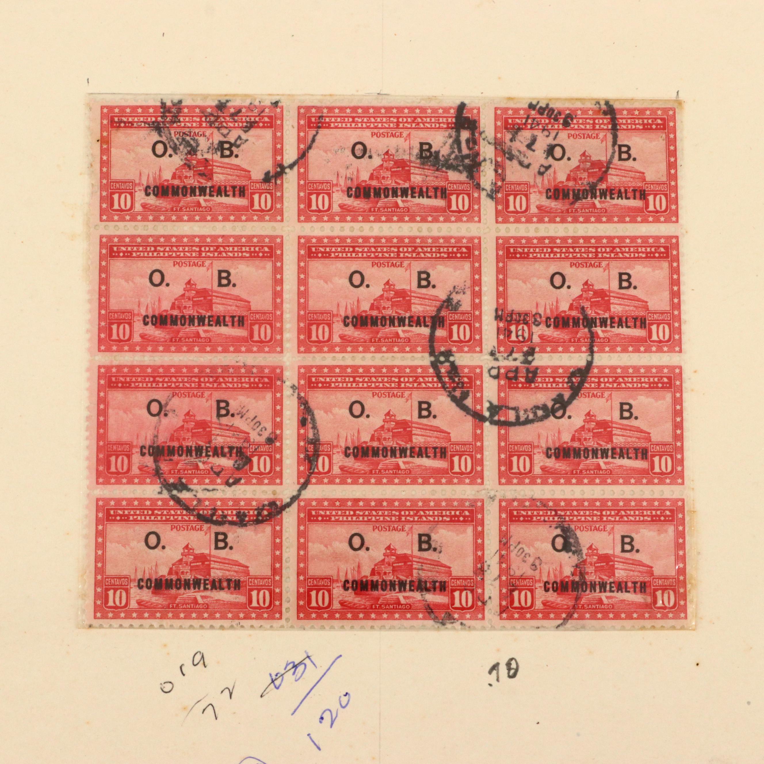 Album of Antique to Vintage Postage Stamps From the Philippines