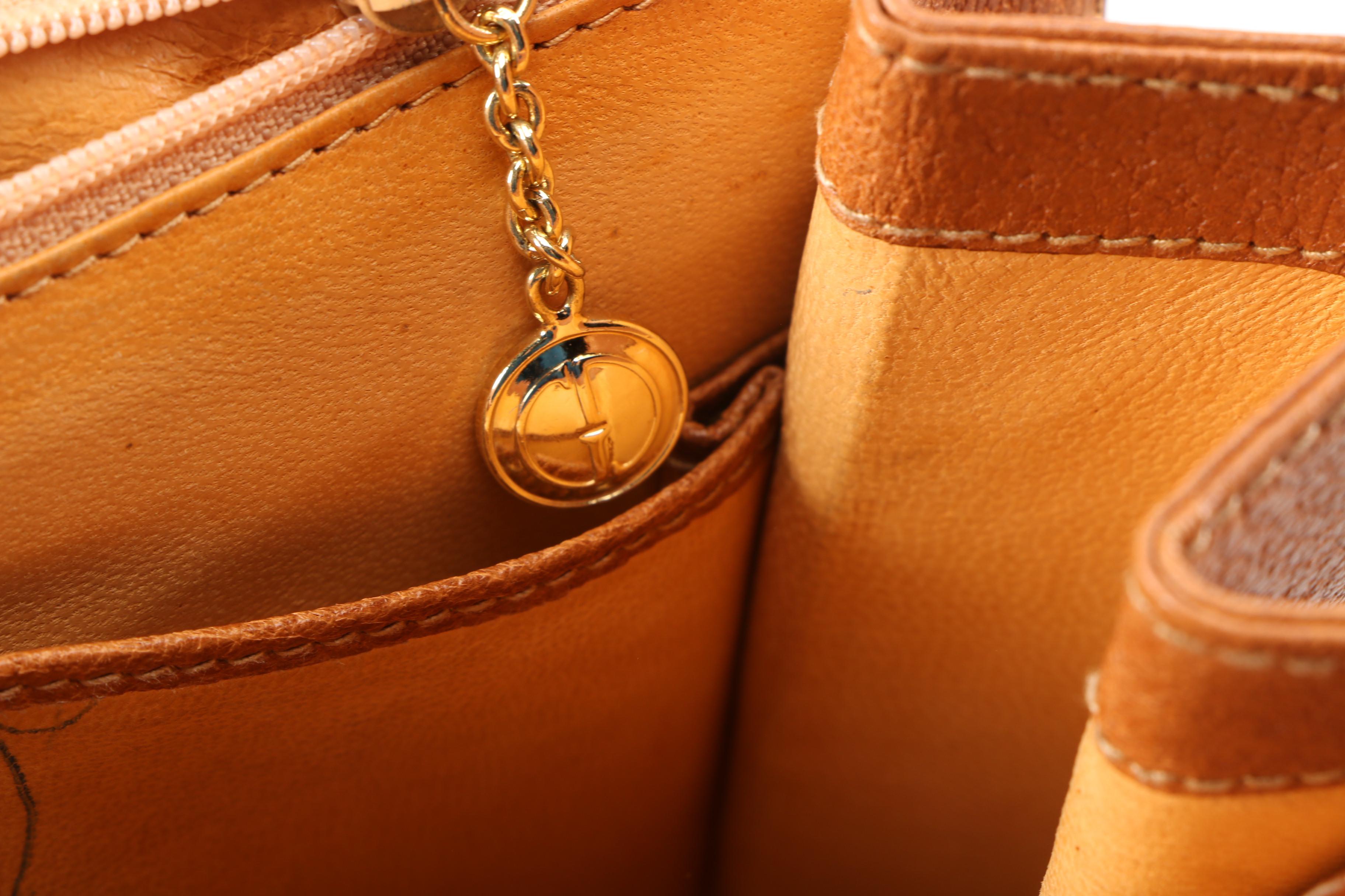 Gucci Kelly Cognac Leather Top Handle Bag with Shoulder Strap