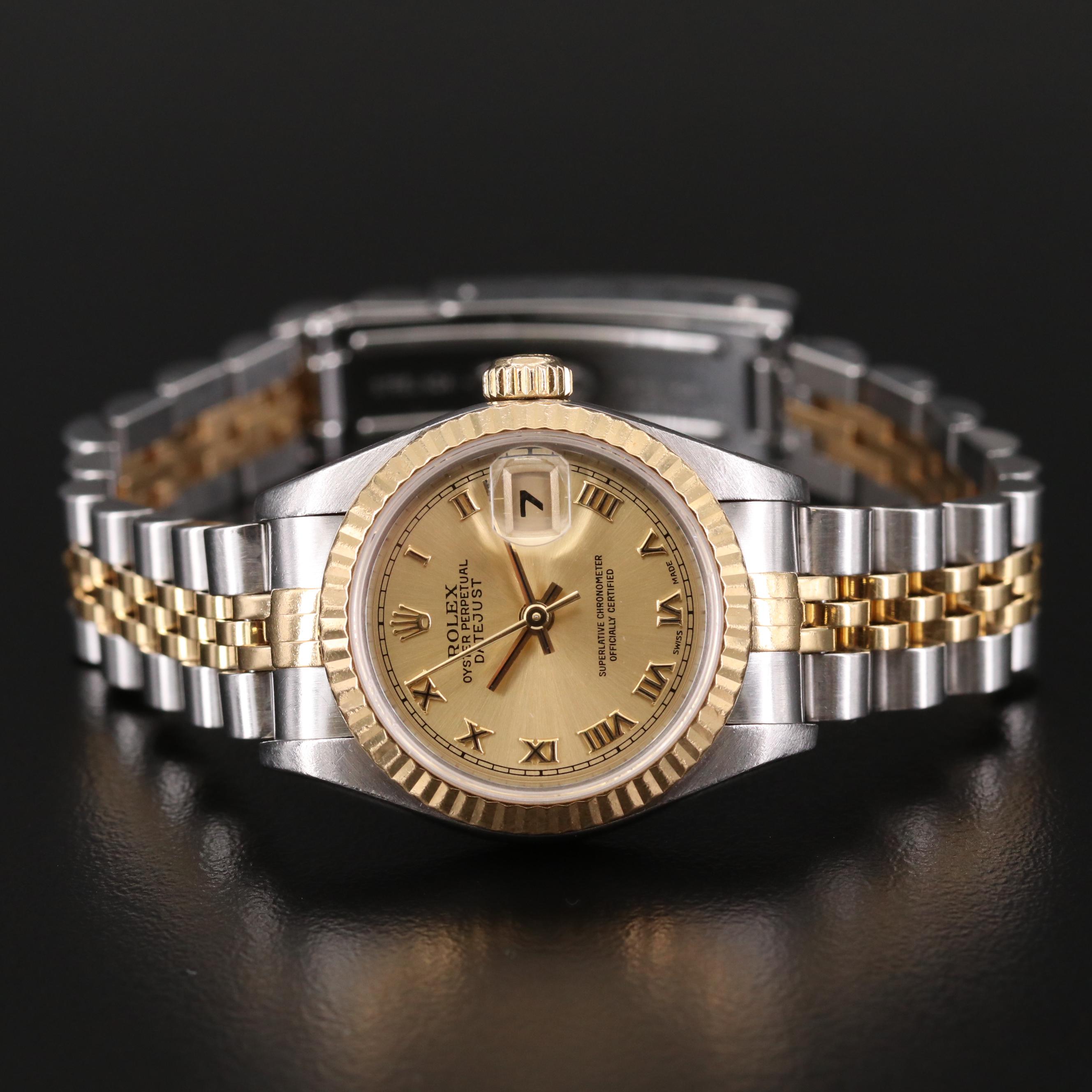 Rolex Datejust 18K Gold and Stainless Steel Automatic Watch, 1997