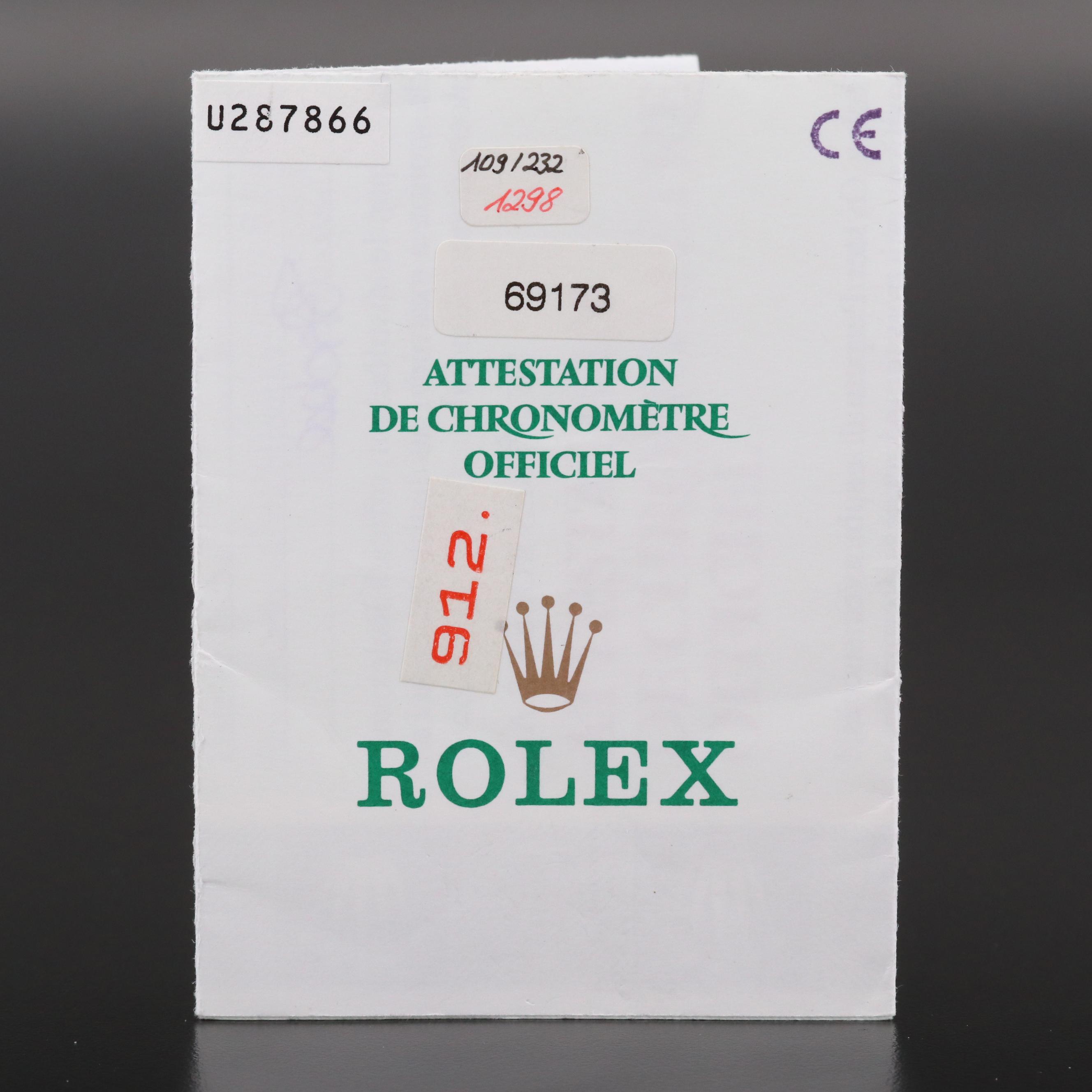 Rolex Datejust 18K Gold and Stainless Steel Automatic Watch, 1997