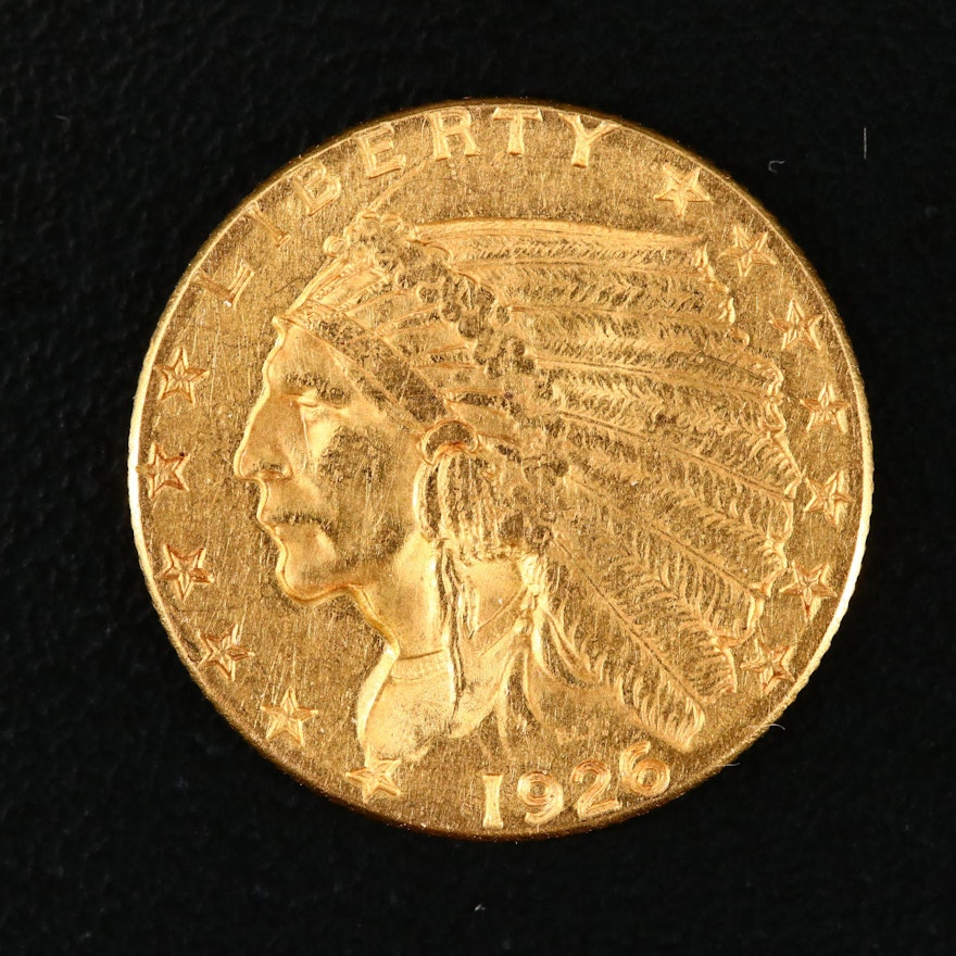 1926 Indian Head $2 1/2 Gold Coin