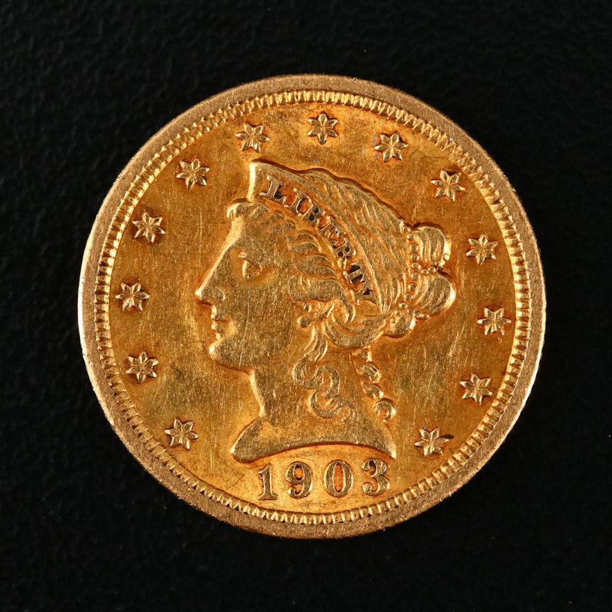 1903 Liberty Head $2 1/2 Gold Coin