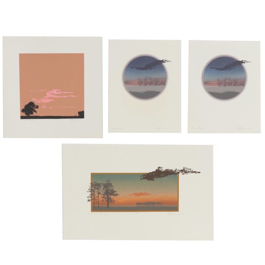 Oren S. Johnson Landscape Serigraphs