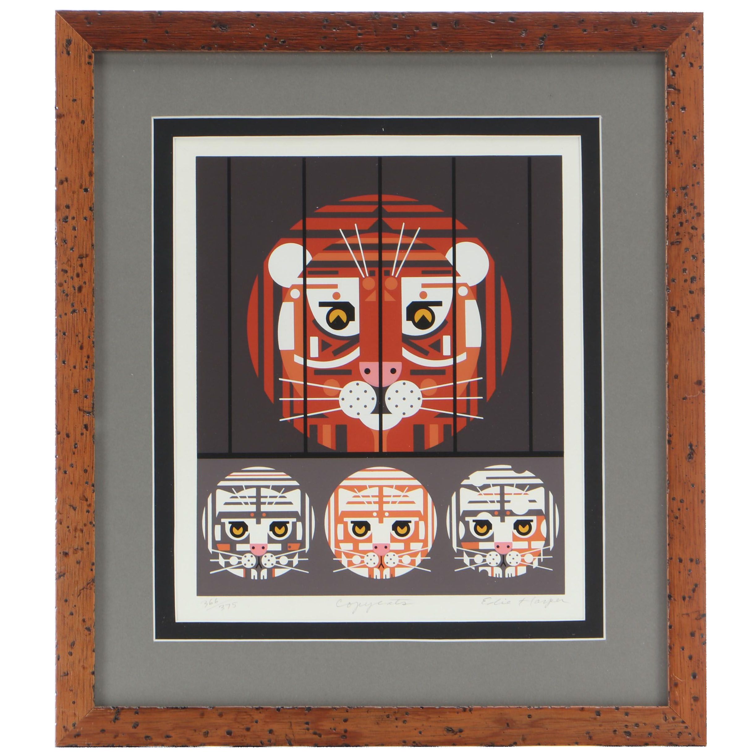 Edie Harper Serigraph "Copycats"