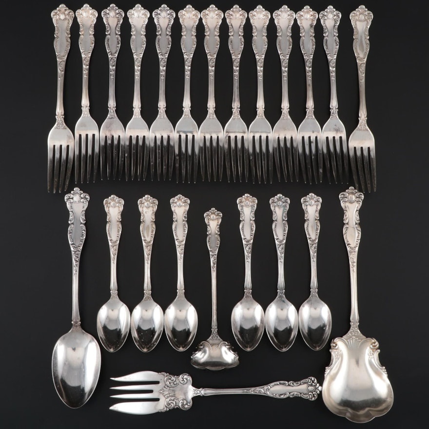 Wm Rogers & Son "Oxford" Silver Plate Flatware, Early to Mid 20th Century