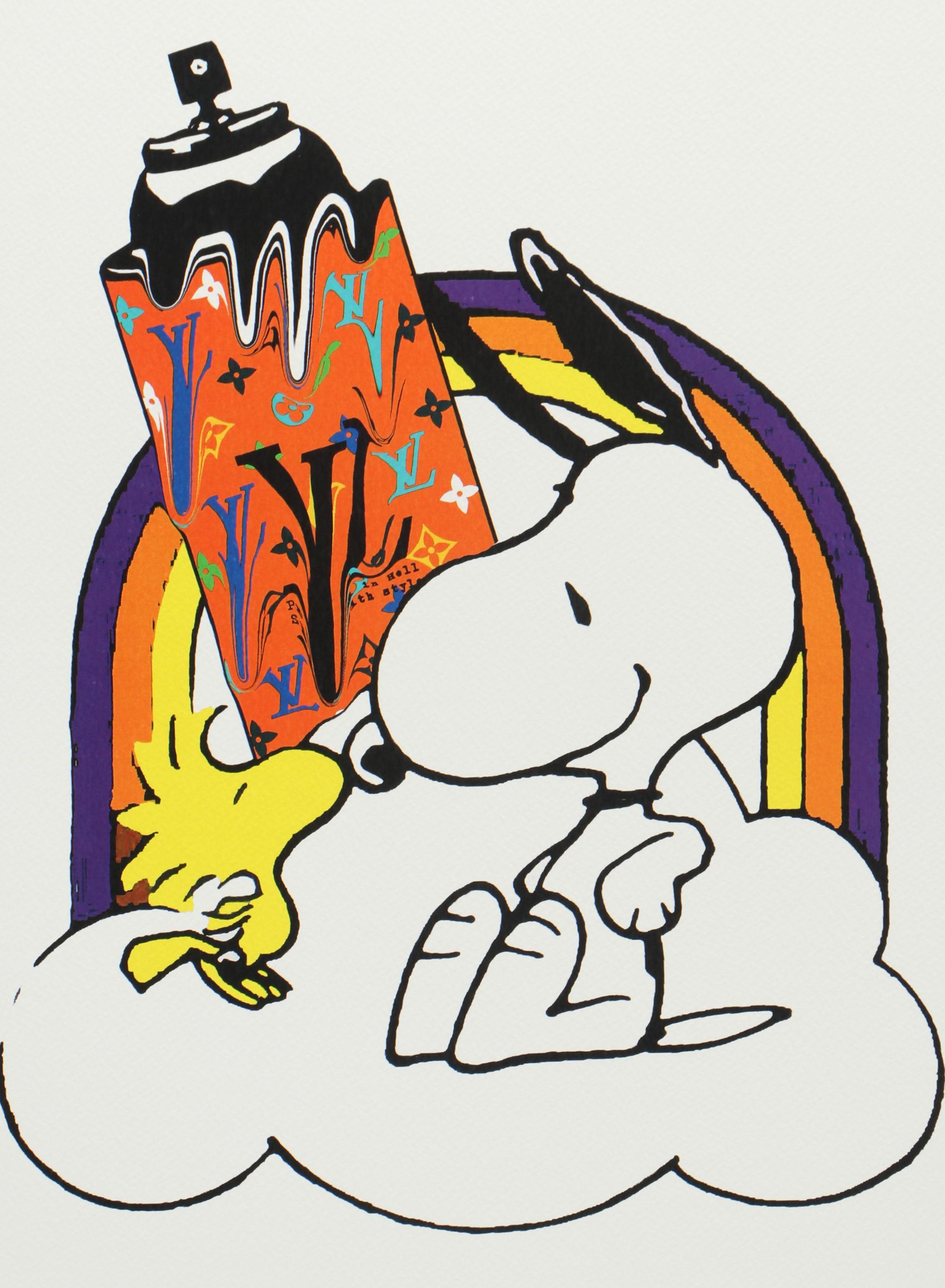 Death NYC Graphic Print "Snoop L Spray Drip Red (A4)"