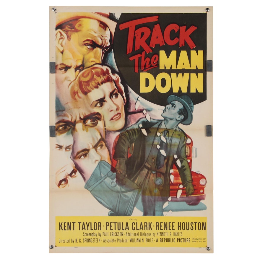 "Track the Man Down" One Sheet, 1955