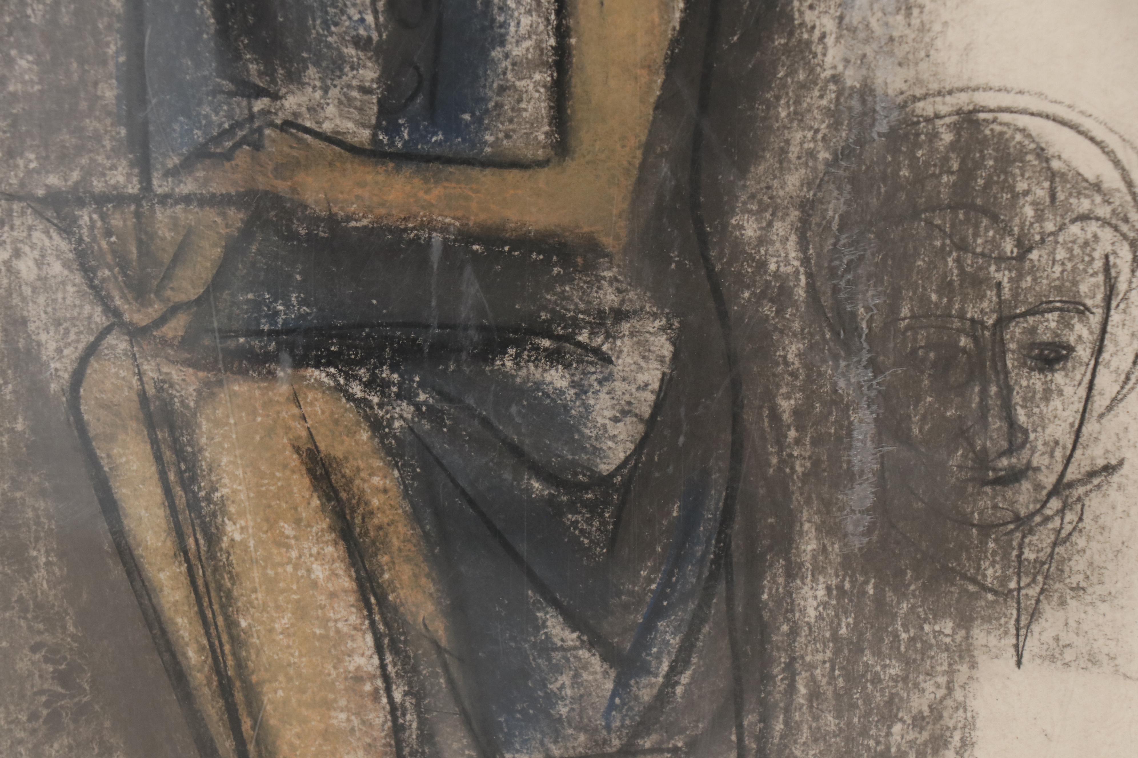 Pastel Figure Drawings Attributed to John Alfred Begg, Mid 20th Century