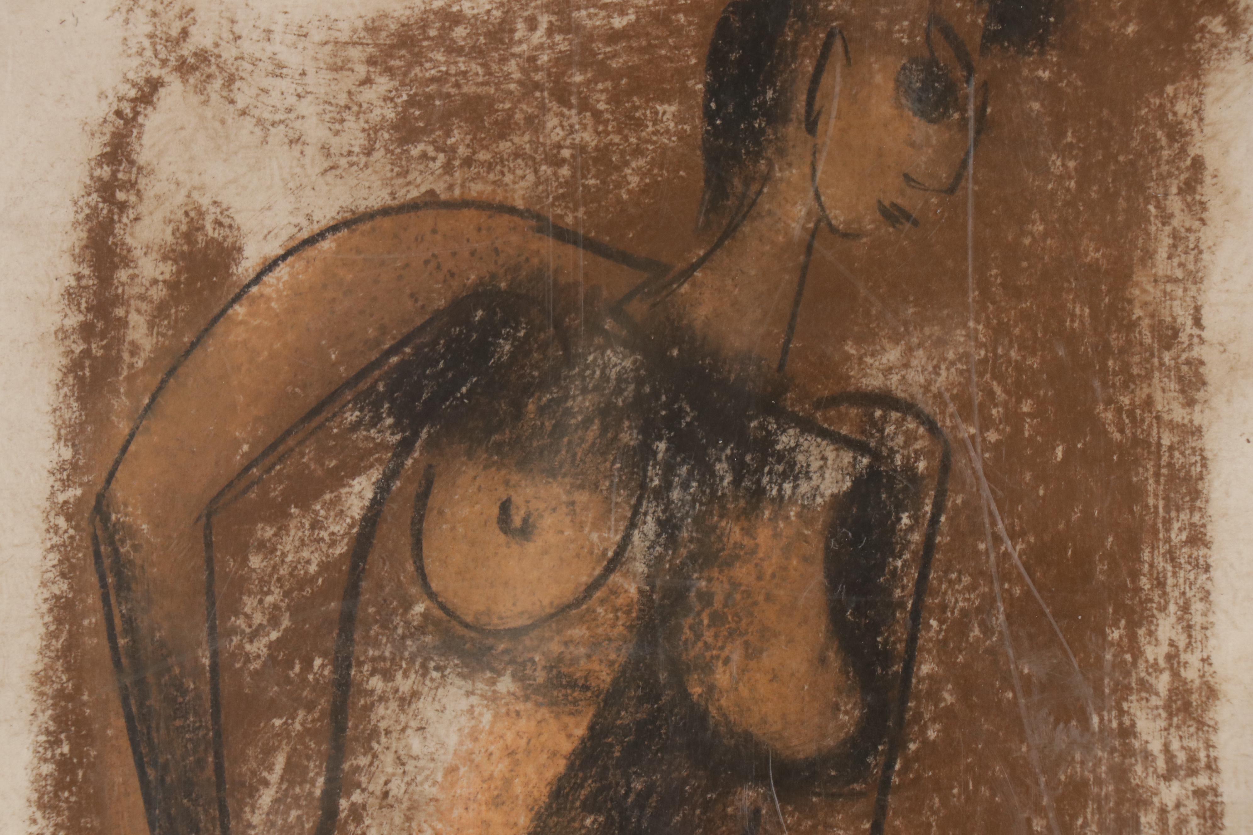 Pastel Figure Drawings Attributed to John Alfred Begg, Mid 20th Century