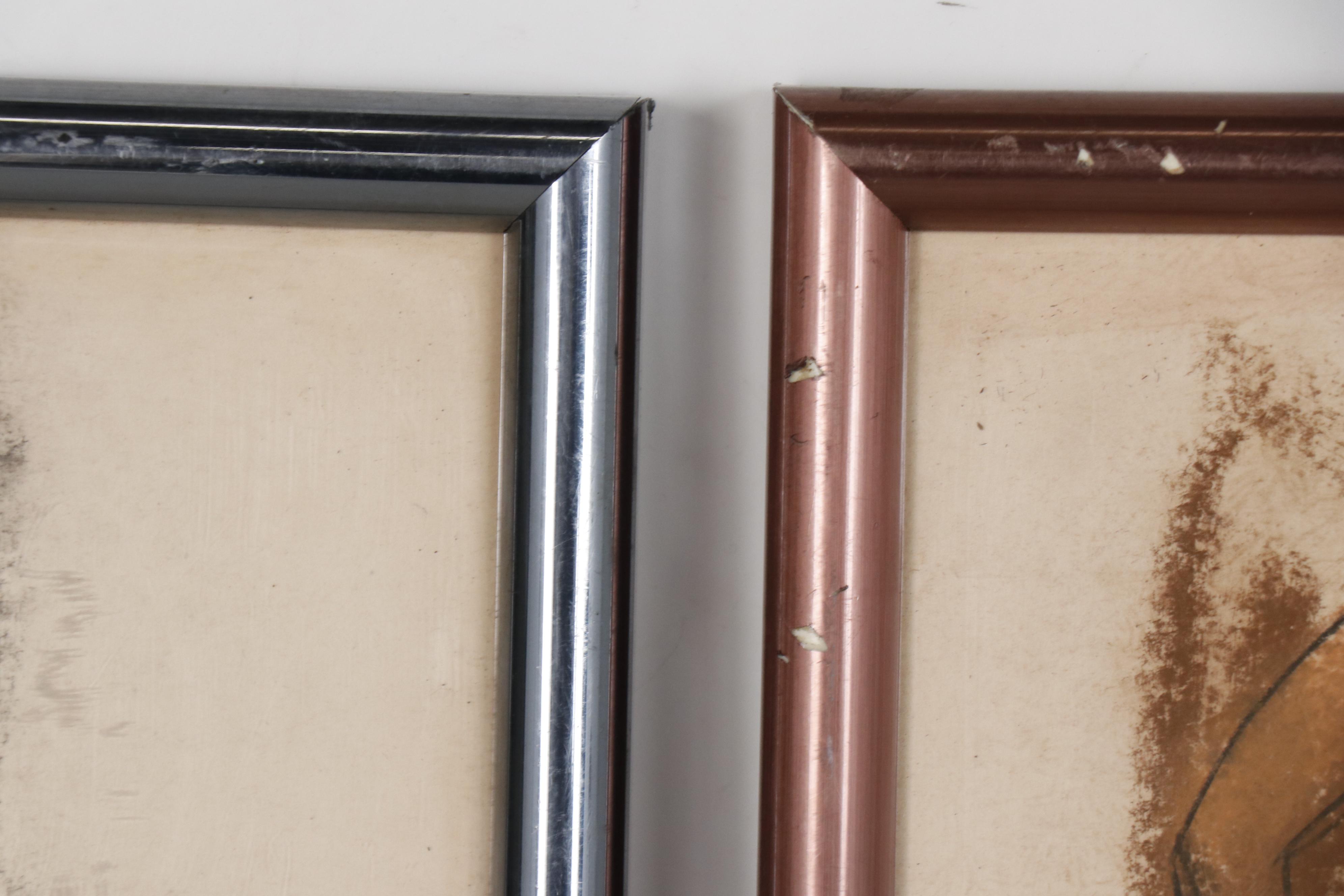 Pastel Figure Drawings Attributed to John Alfred Begg, Mid 20th Century