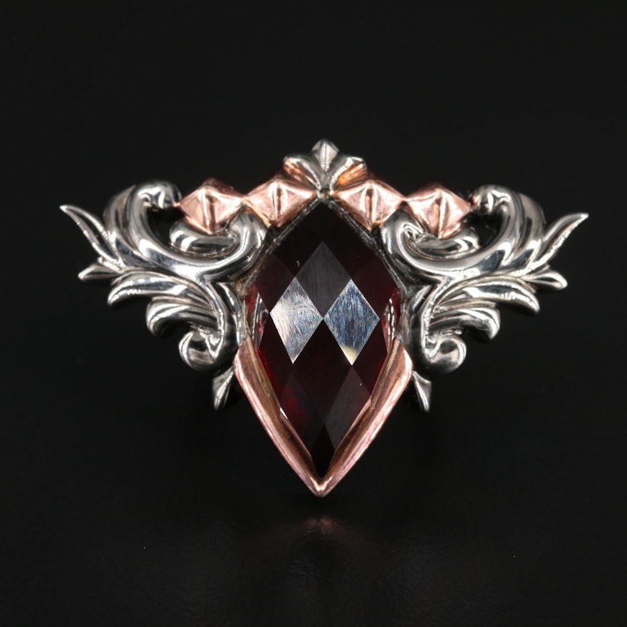 Stephen Webster "Superstud Baroque" Sterling Silver Quartz Doublet Ring