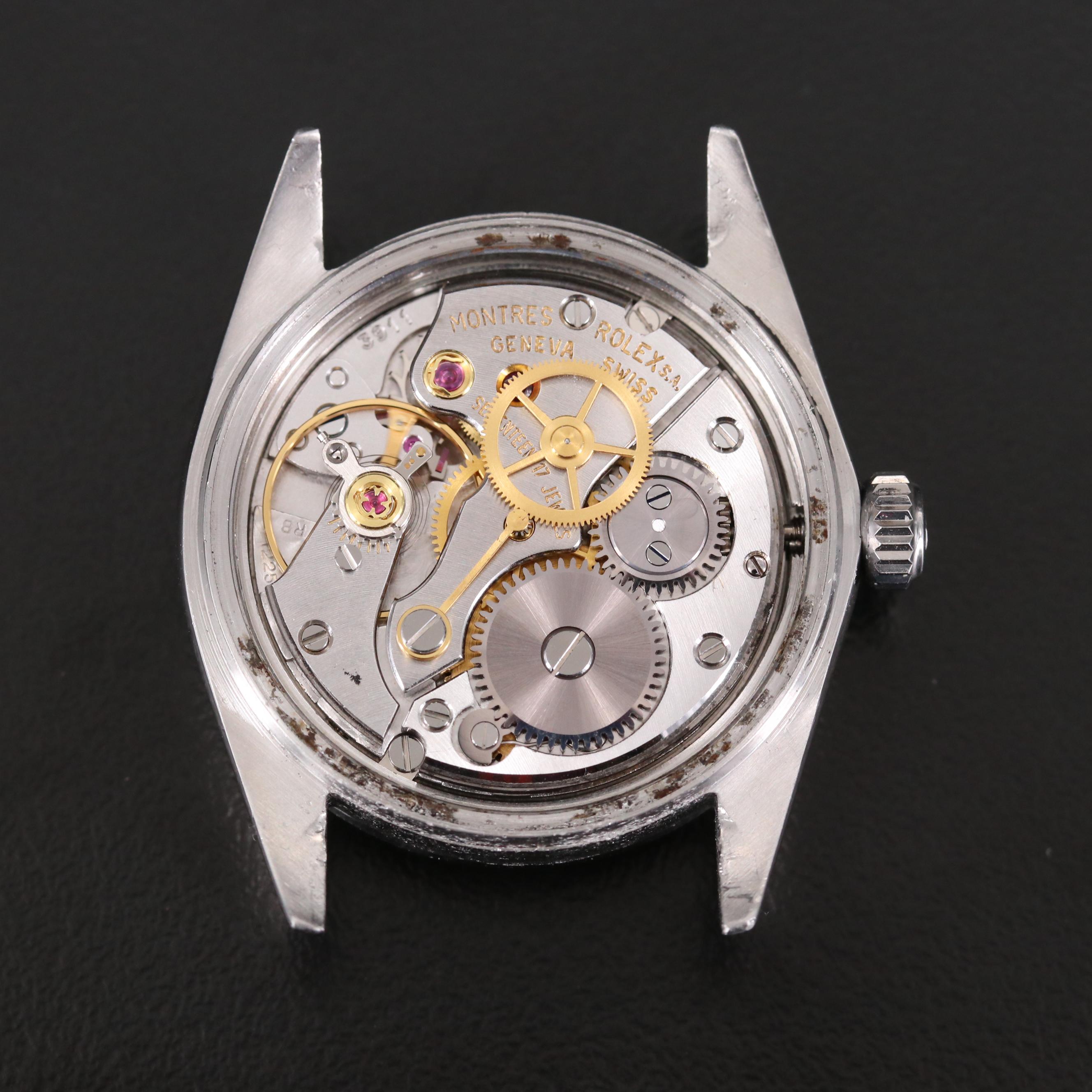 Vintage Rolex Oyster Speed King Stainless Steel Stem Wind Watch, 1966