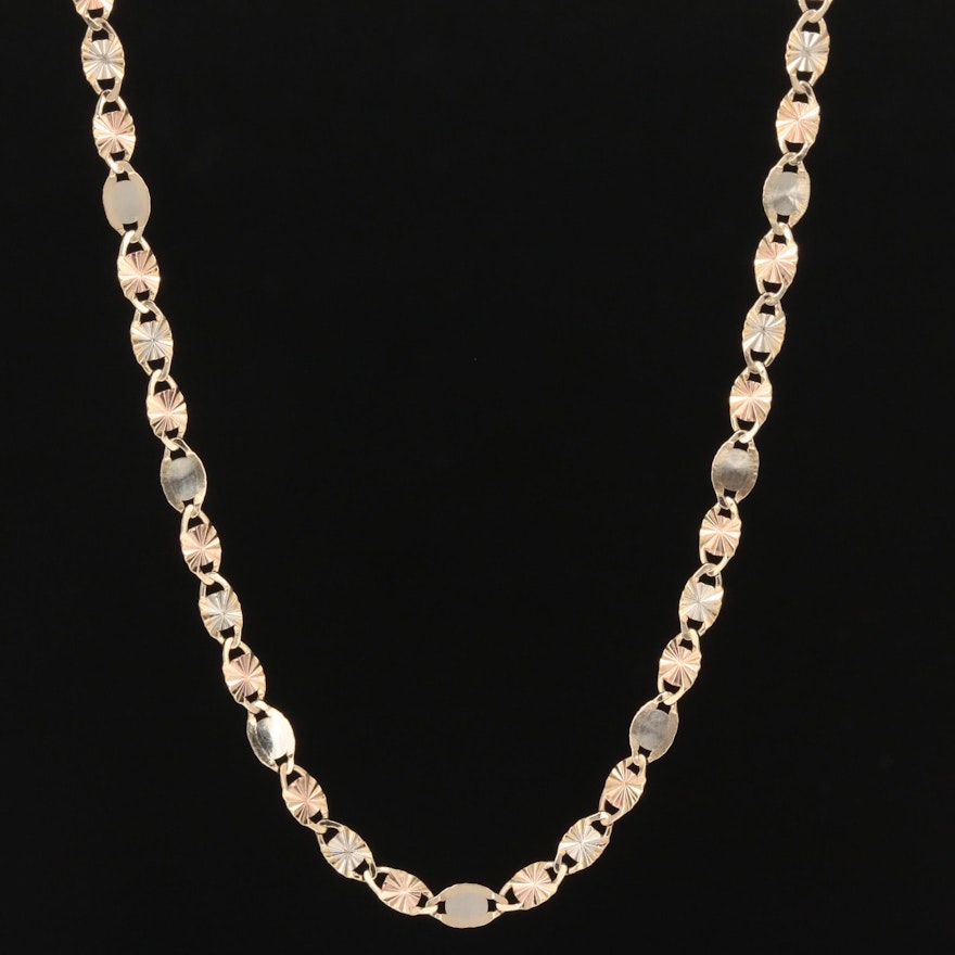 14K Gold Fancy Link Necklace