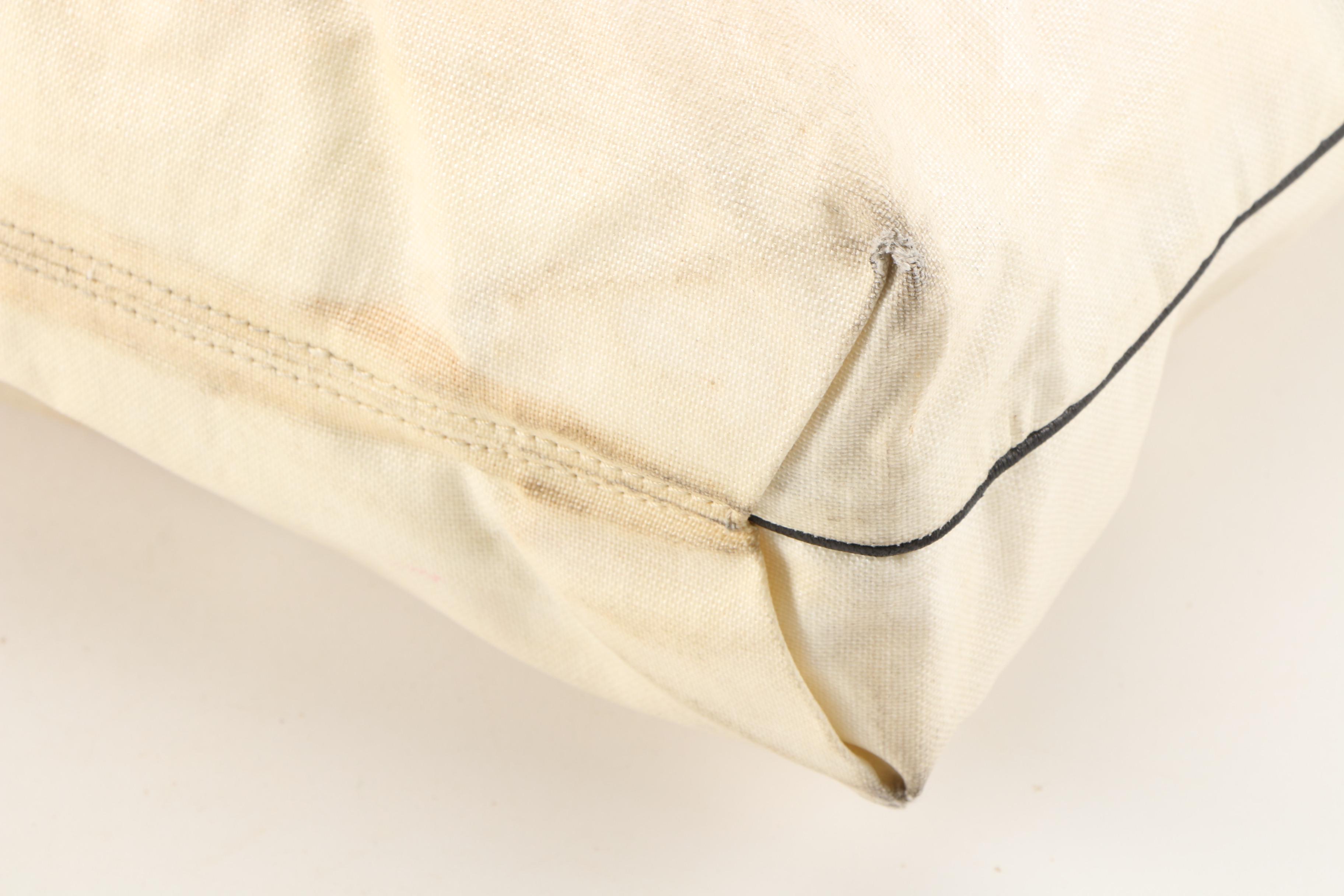 Lanvin Paris Alber Elbaz Drawstring Shopper Tote in Waxed Canvas and Leather