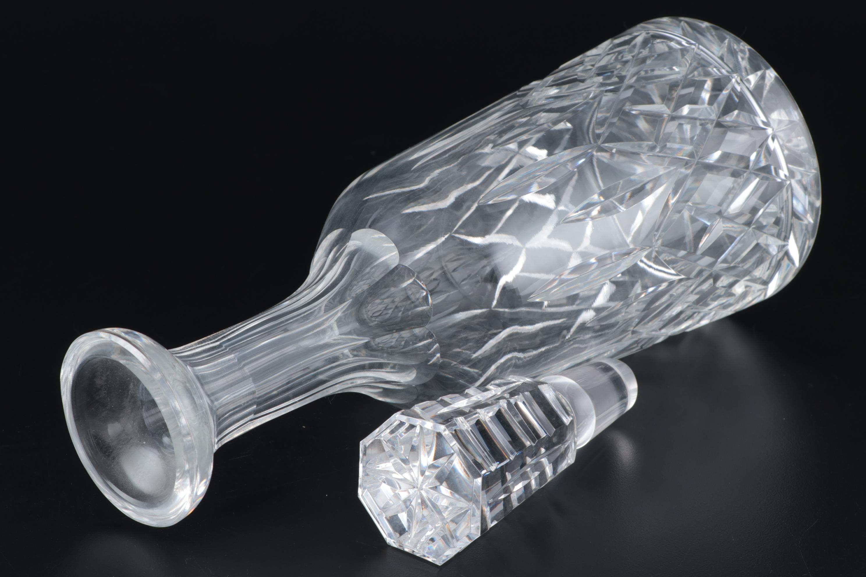 Waterford Crystal "Lismore" Wine Decanter with Stopper, Late 20th Century