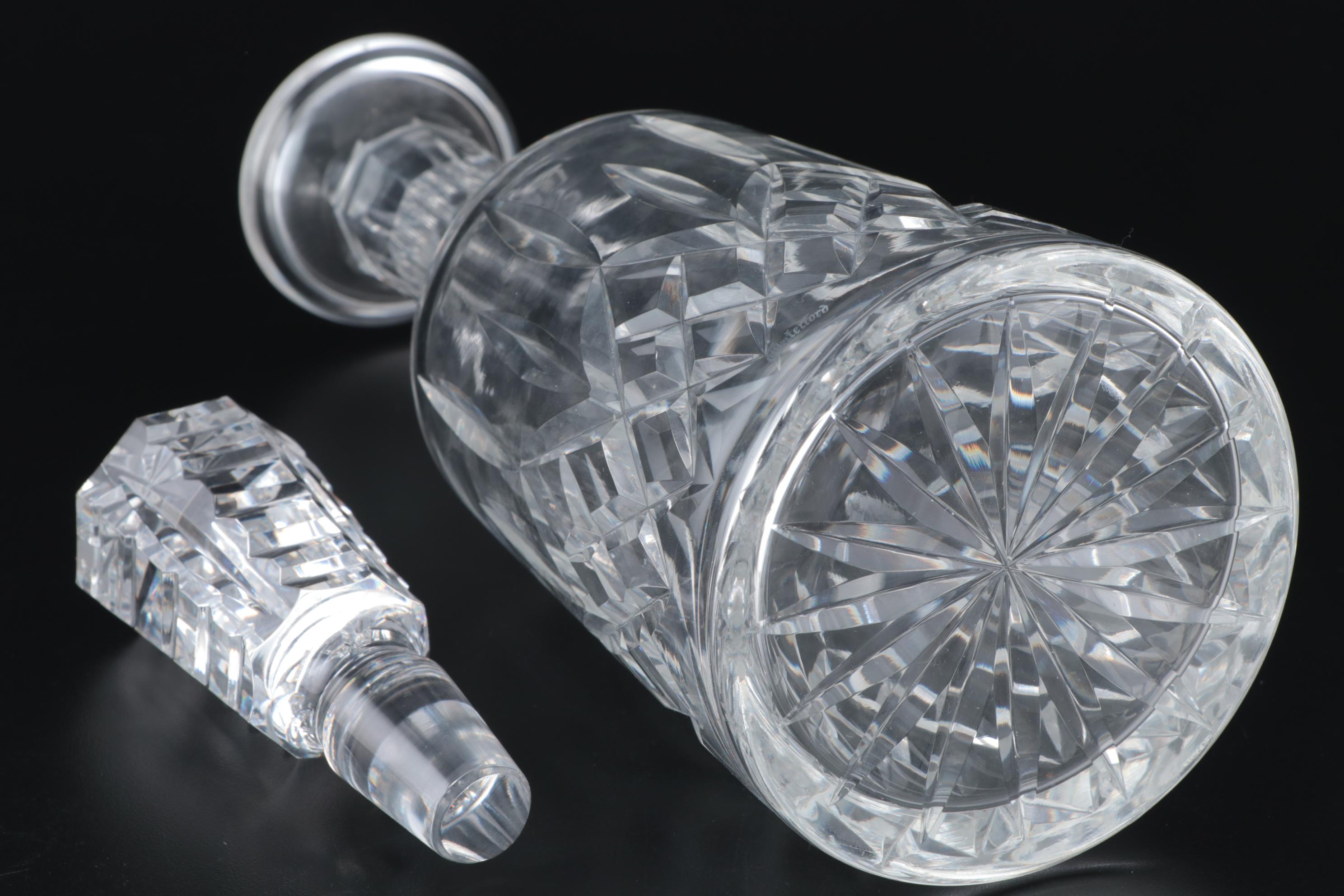 Waterford Crystal "Lismore" Wine Decanter with Stopper, Late 20th Century