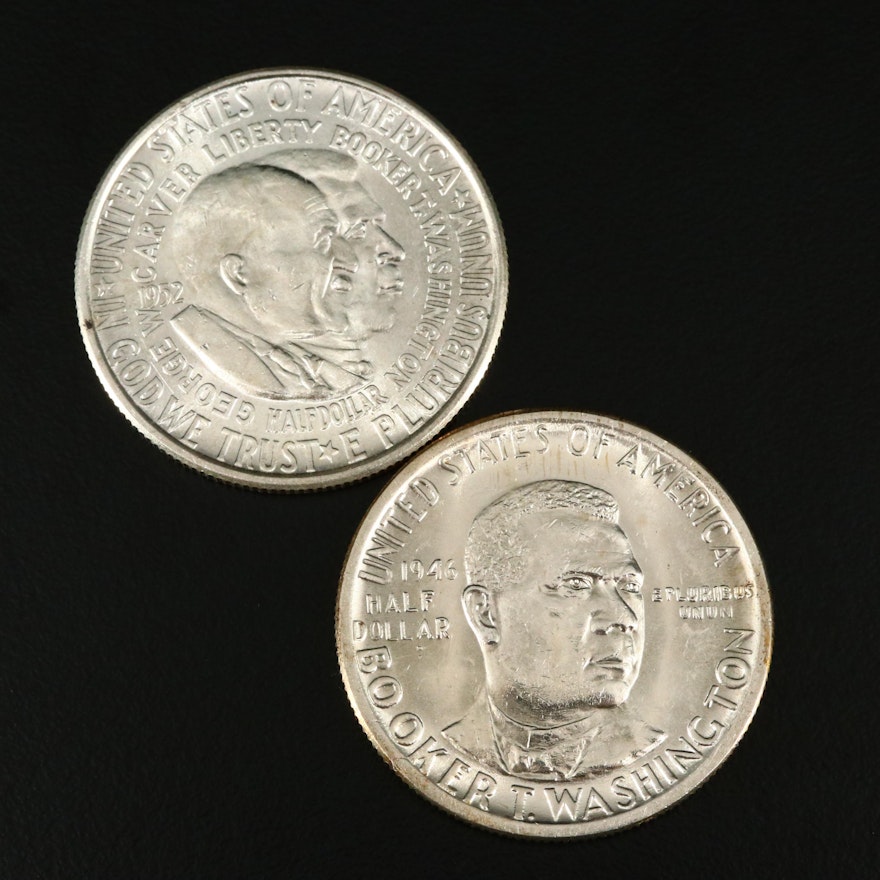 Two Commemorative Silver Half Dollars