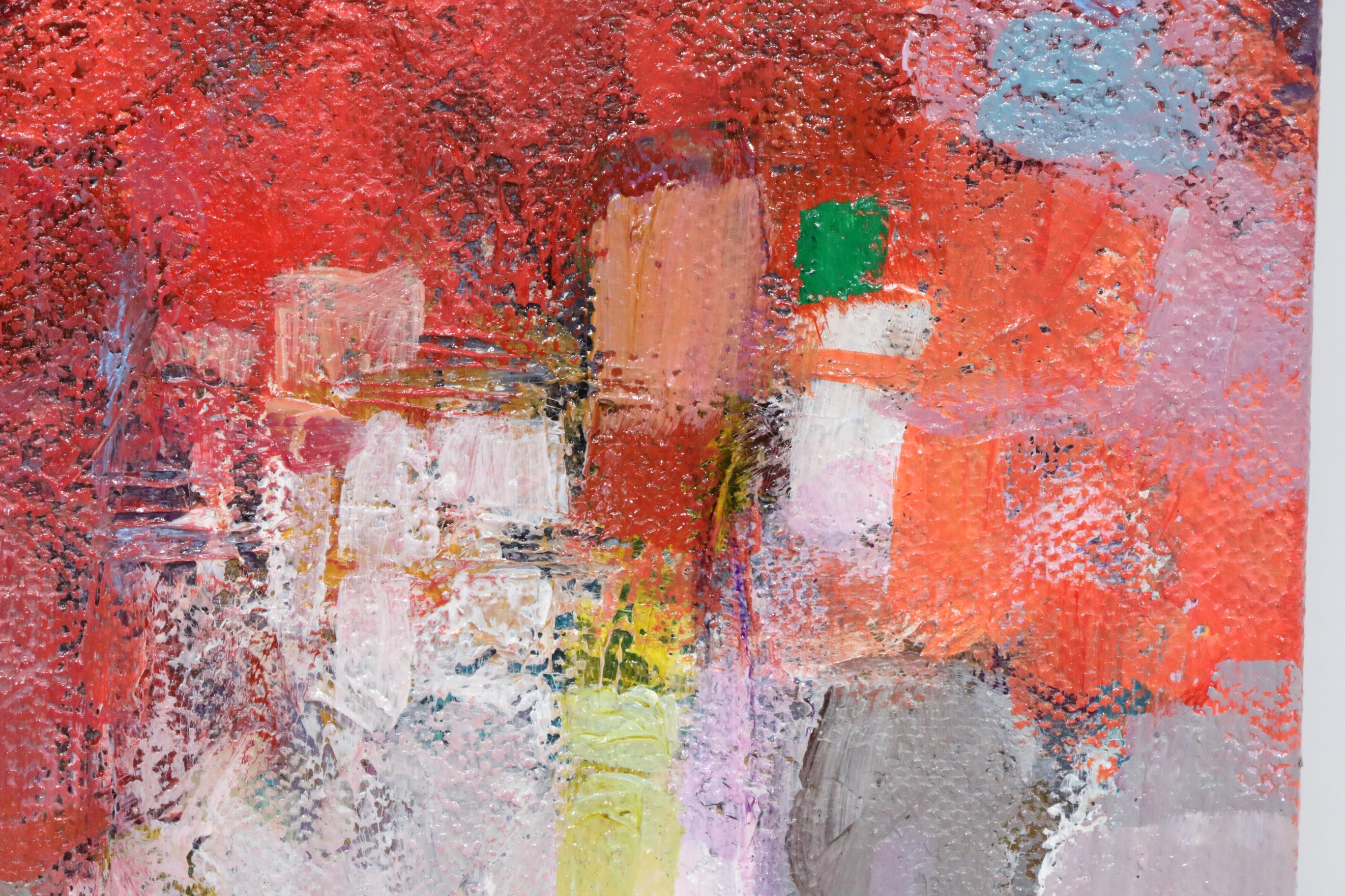 Alexandra Zecevic Abstract Acrylic Painting of Cherries, 2020