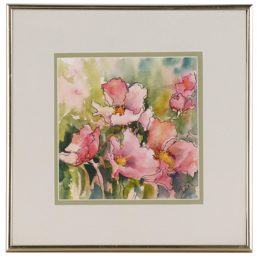 Sue Dion Watercolor Floral Painting